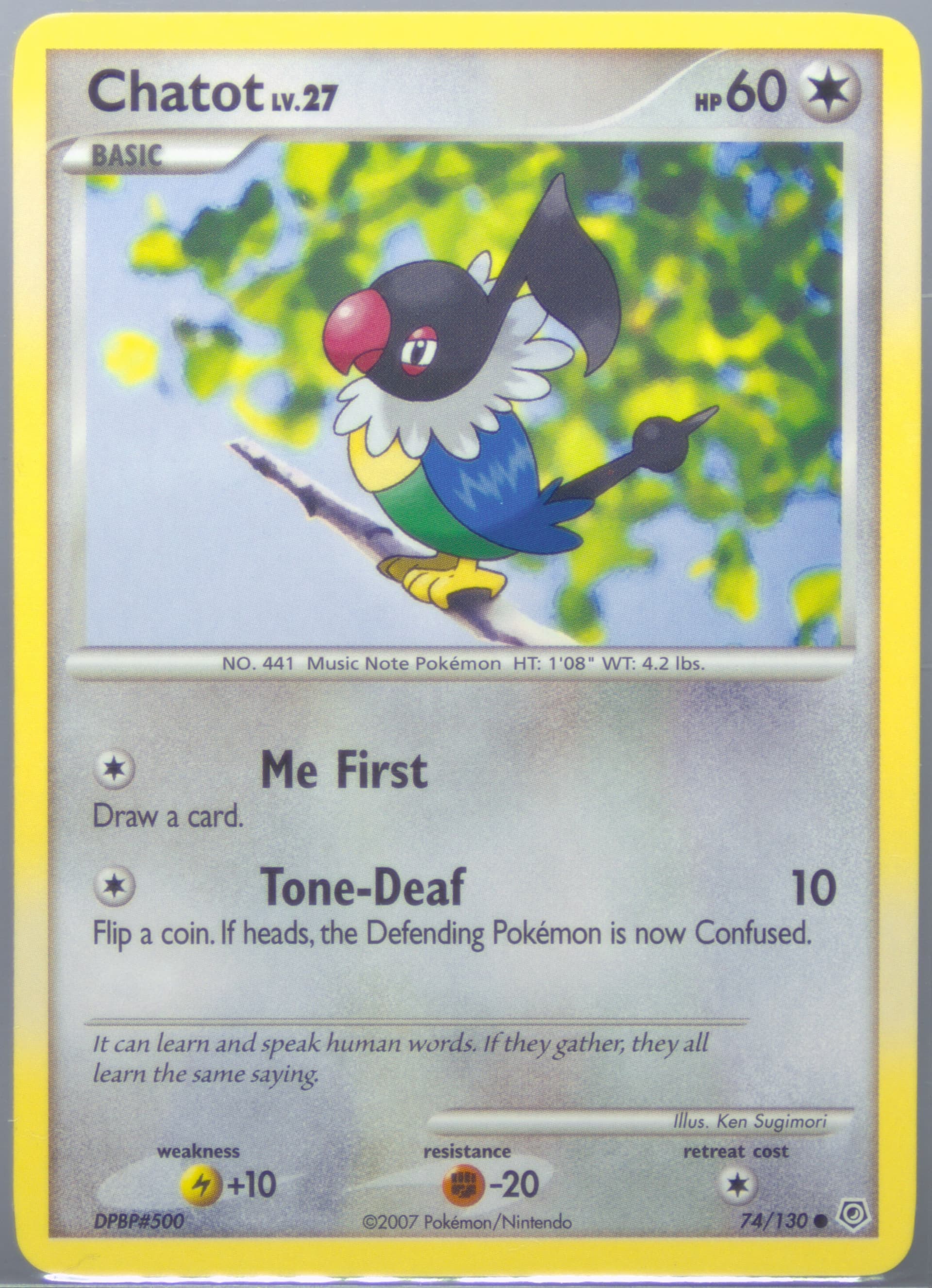 Chatot (74) 2007 Pokemon Diamond & Pearl