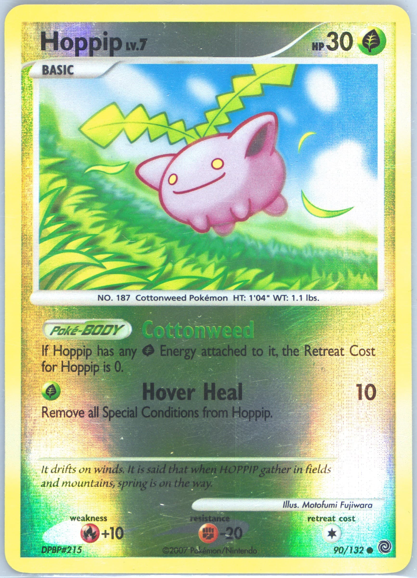 Hoppip-Reverse Foil (90) 2007 Pokemon Diamond & Pearl Secret Wonders