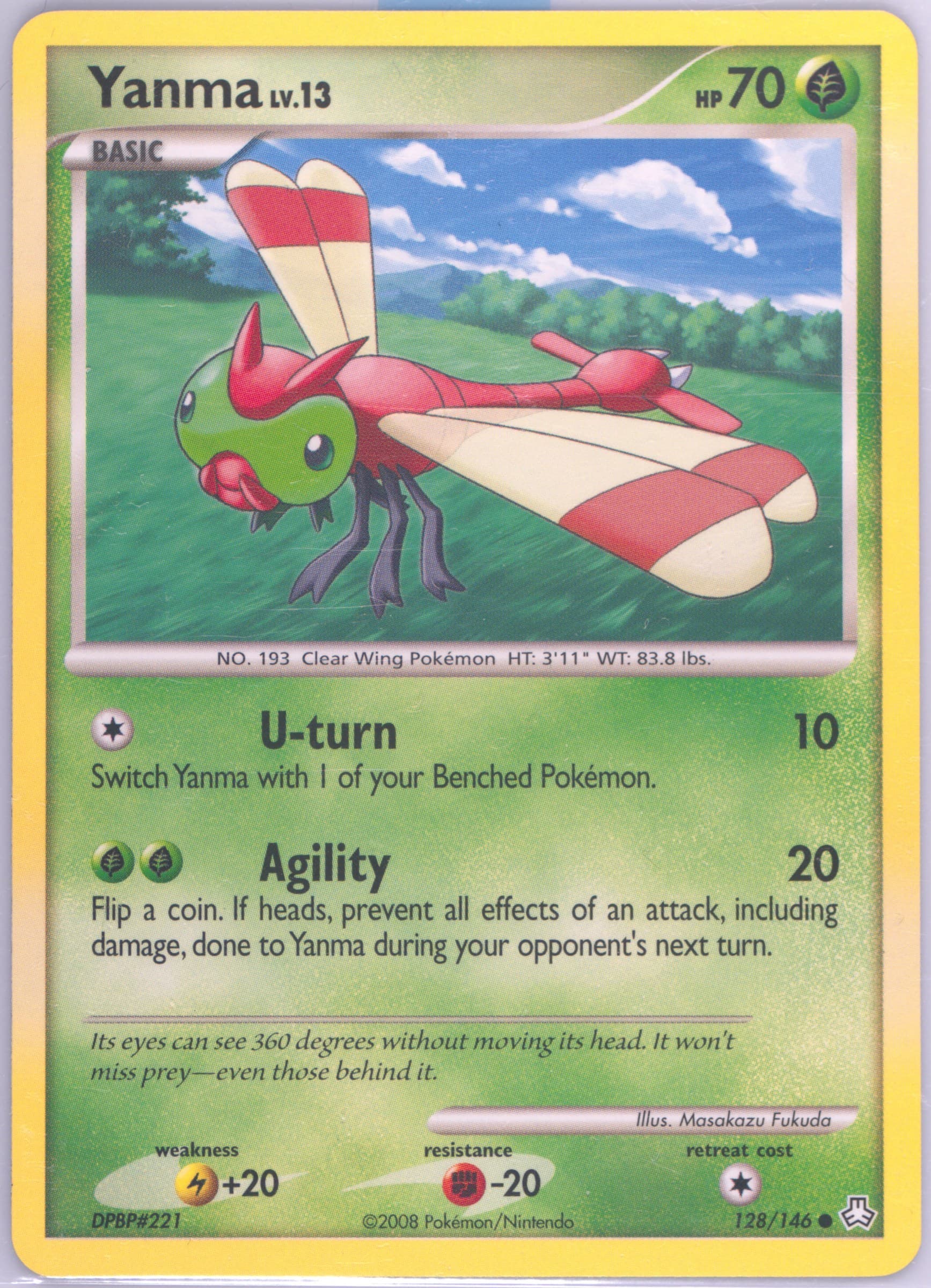 Yanma (128) 2008 Pokemon Diamond & Pearl Legends Awakened