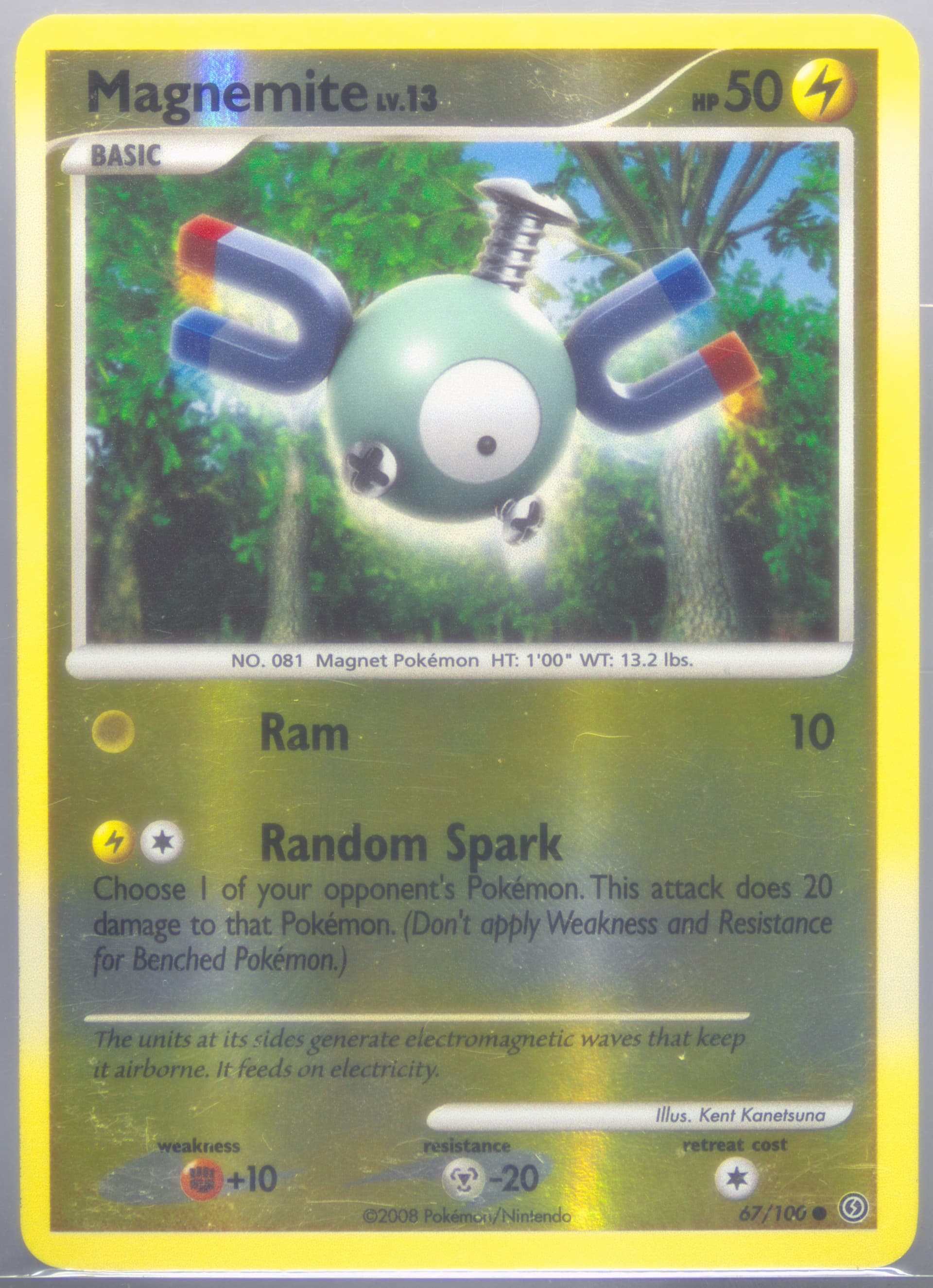 Magnemite-Reverse Foil (67) 2008 Pokemon Diamond & Pearl Stormfront