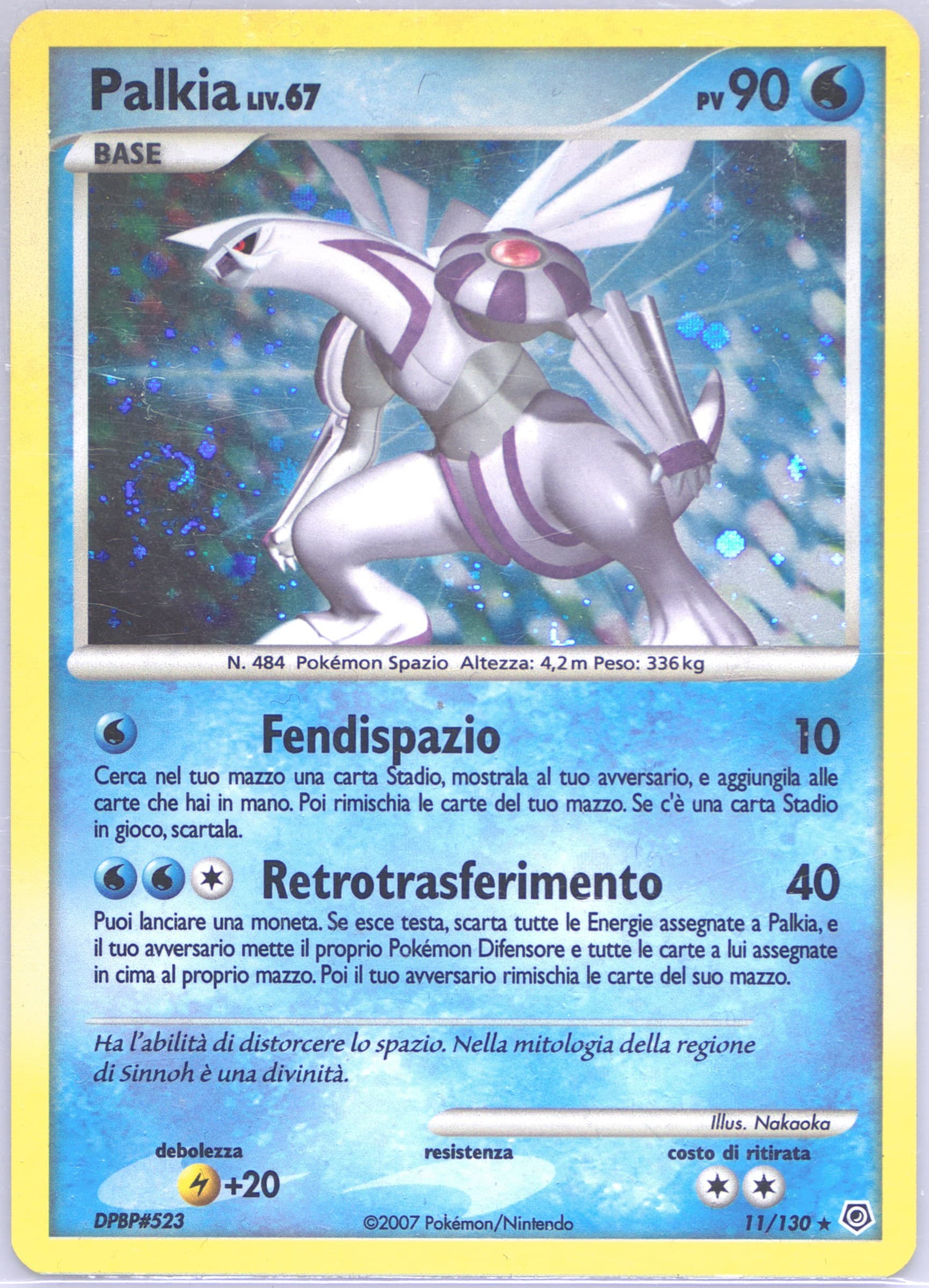 Palkia-Holo Italian (11) 2007 Pokemon Diamond & Pearl