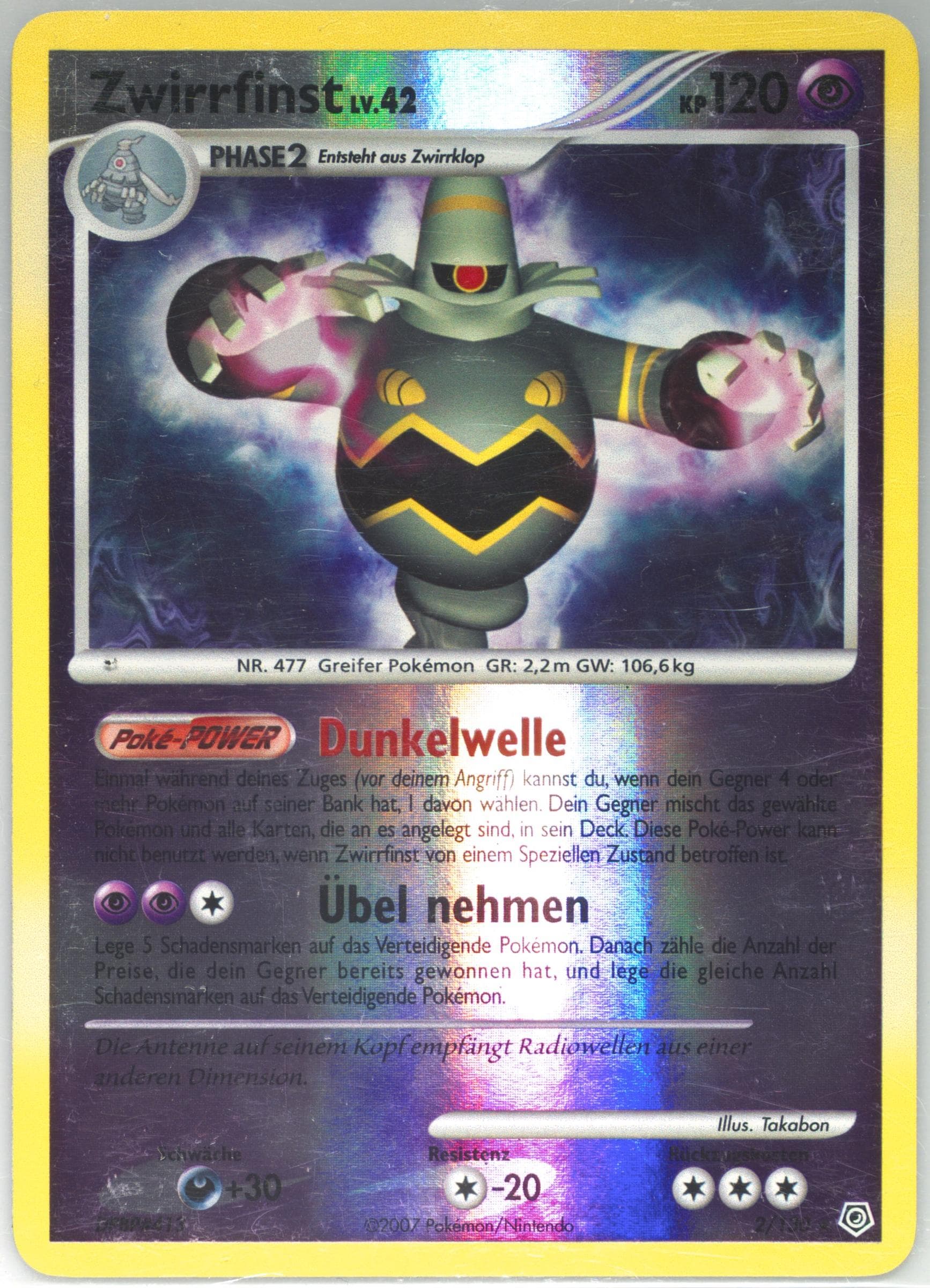 Zwirrfinst-Reverse Foil German (2) 2007 Pokemon Diamond & Pearl