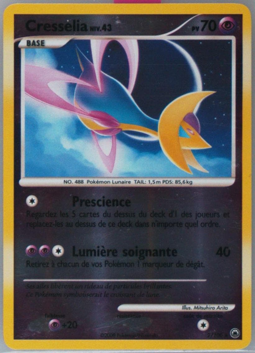 Cresselia-Reverse Foil French (2) 2008 Pokemon Diamond & Pearl Majestic Dawn