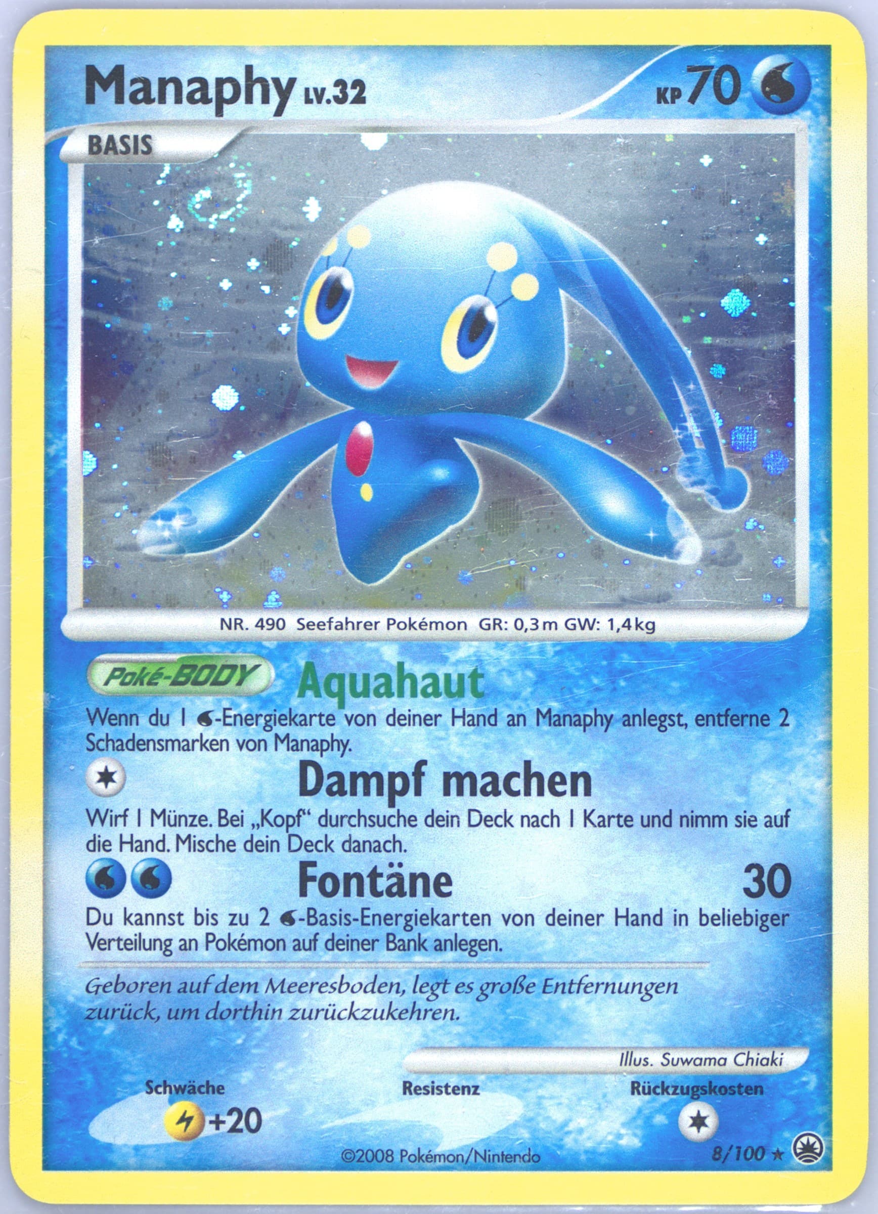 Manaphy-Holo German (8) 2008 Pokemon Diamond & Pearl Majestic Dawn