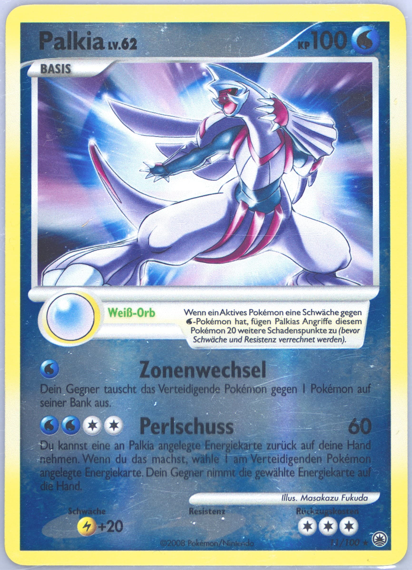 Palkia-Reverse Foil German (11) 2008 Pokemon Diamond & Pearl Majestic Dawn