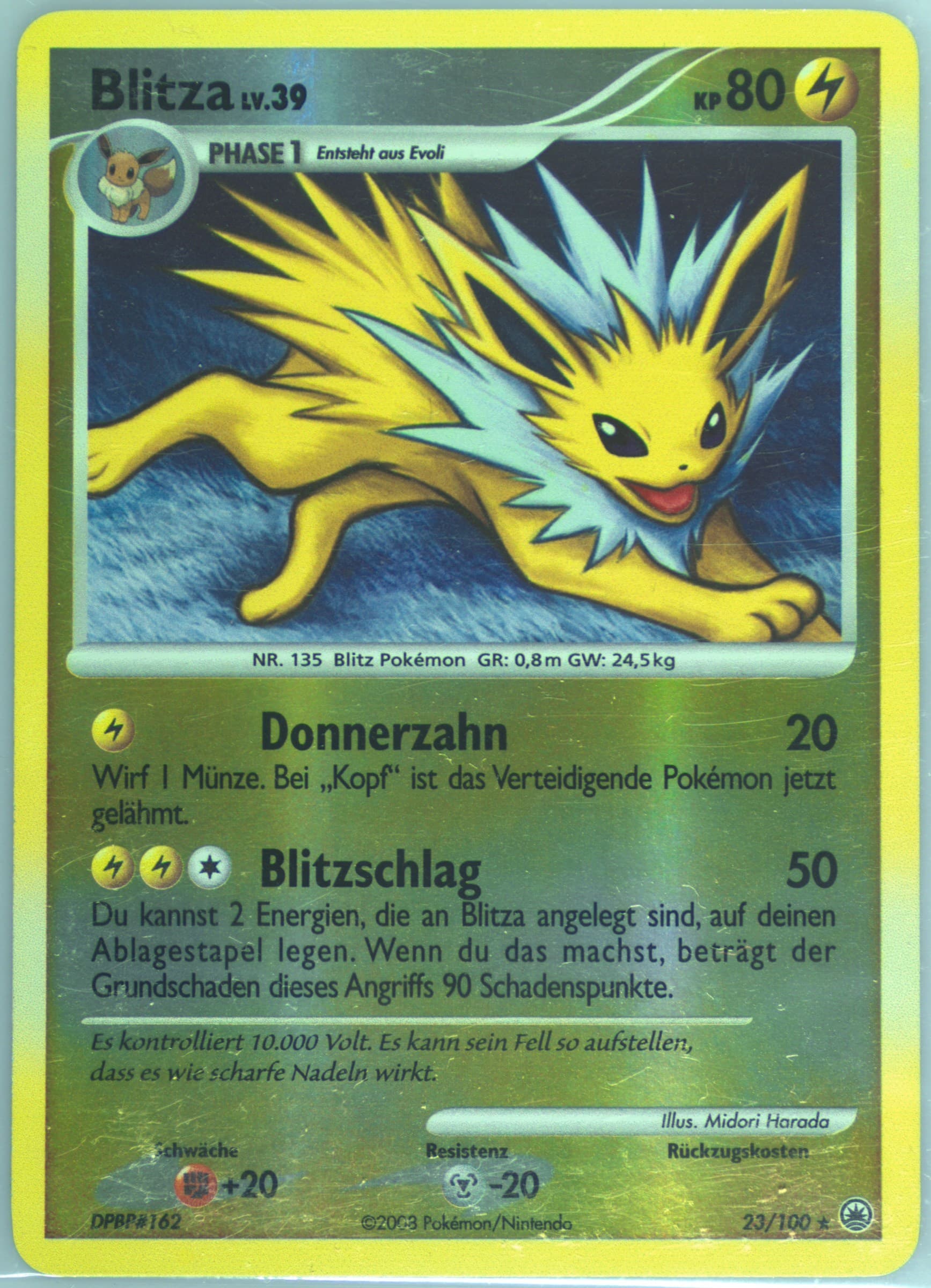Blitza-Reverse Foil German (23) 2008 Pokemon Diamond & Pearl Majestic Dawn