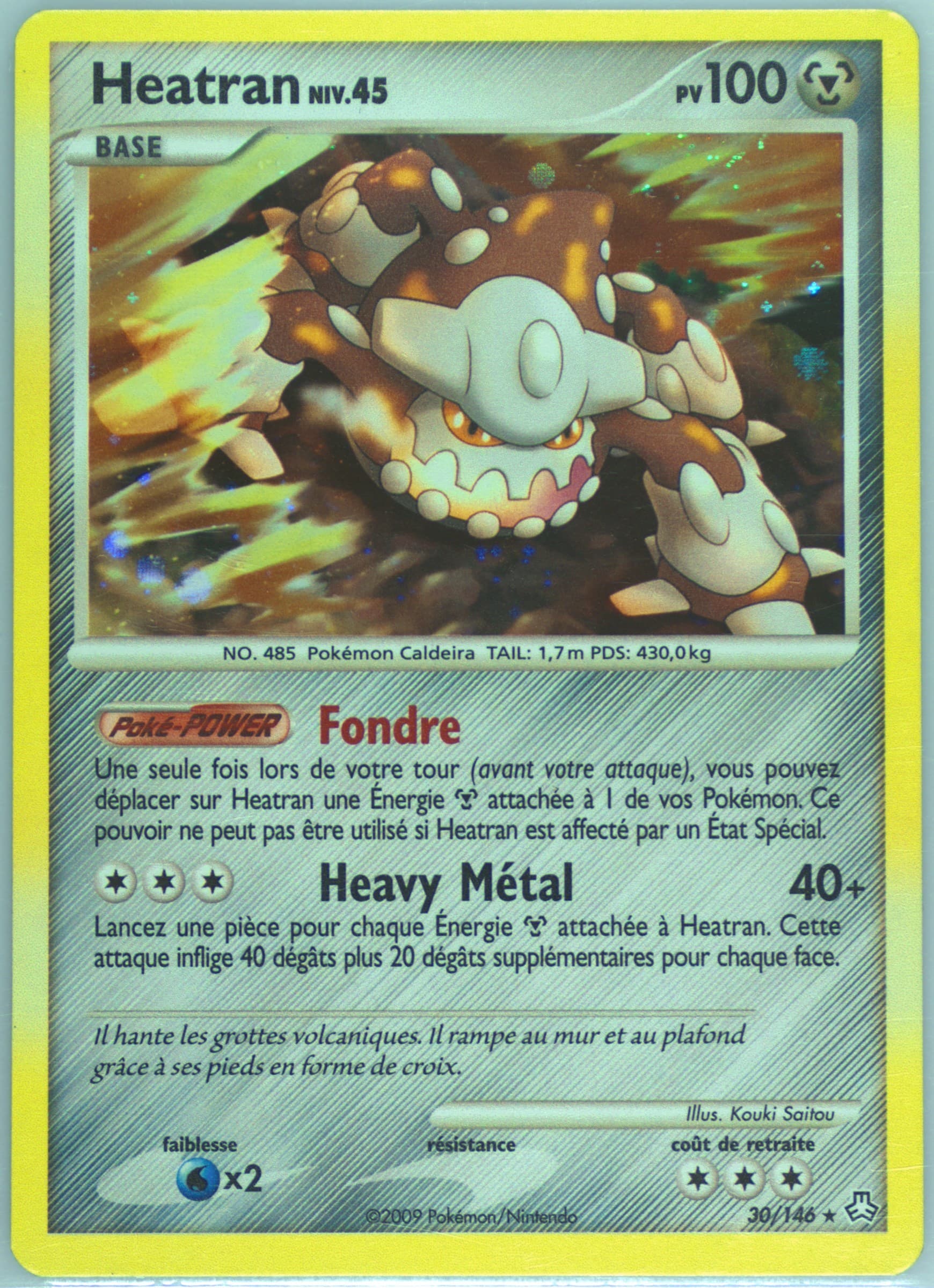 Heatran (30) 2009 Pokemon French Diamond & Pearl Legends Awakened