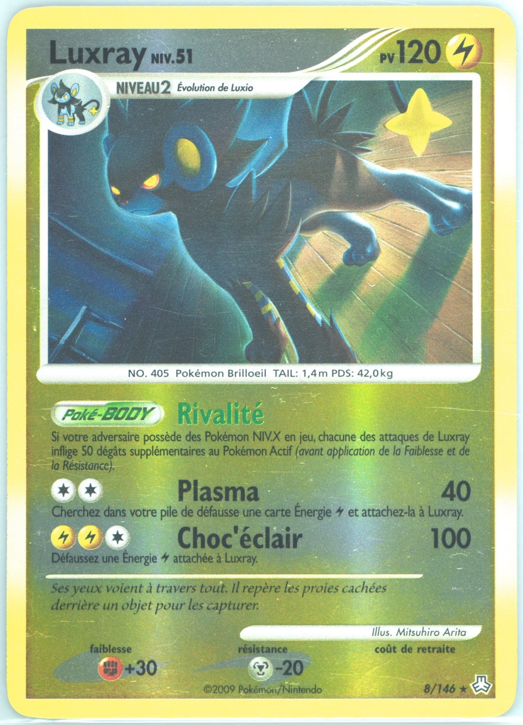 Luxray-Reverse Foil (8) 2009 Pokemon French Diamond & Pearl Legends Awakened