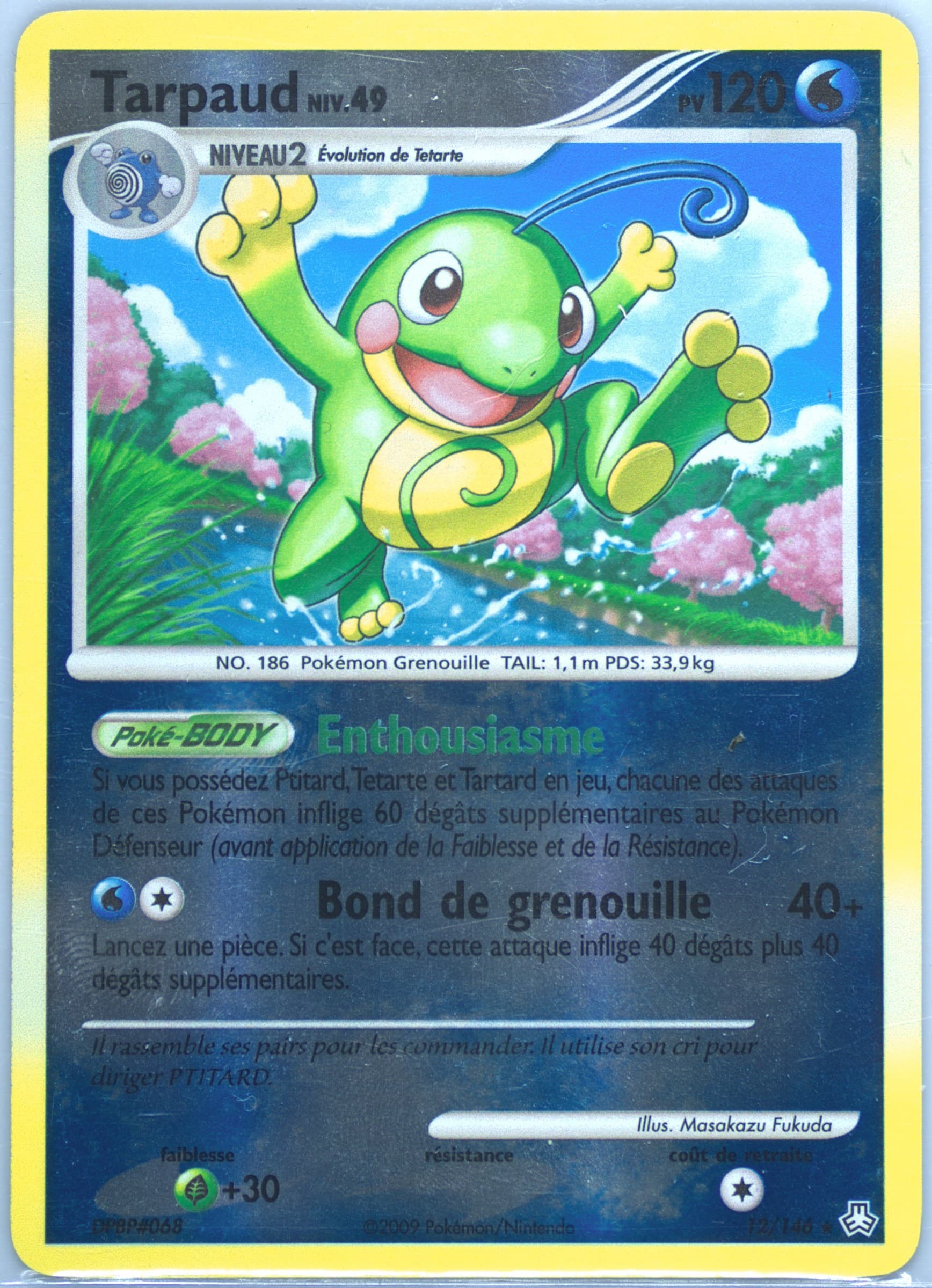Tarpaud-Reverse Foil (12) 2009 Pokemon French Diamond & Pearl Legends Awakened