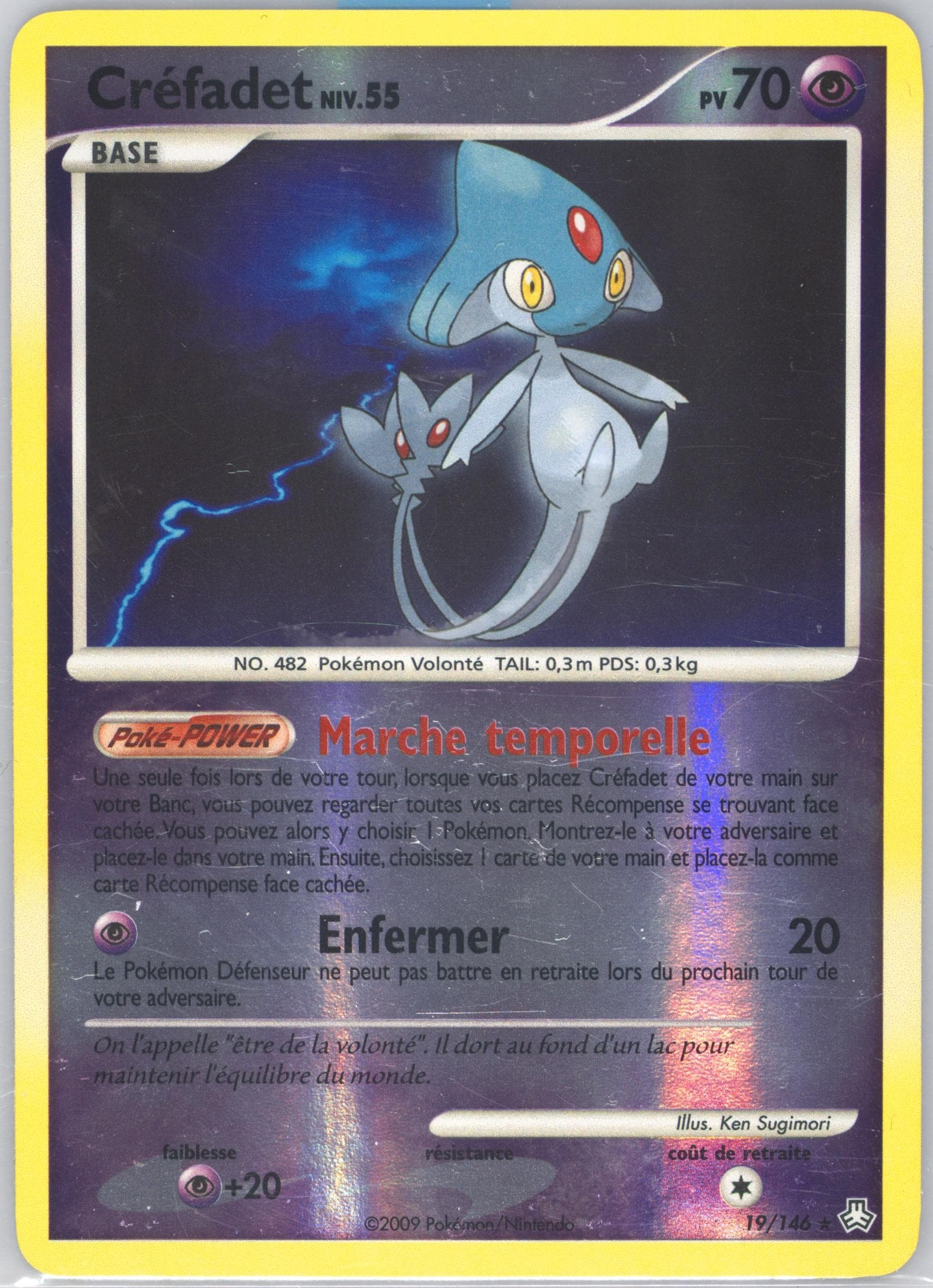 Crefadet-Reverse Foil (19) 2009 Pokemon French Diamond & Pearl Legends Awakened