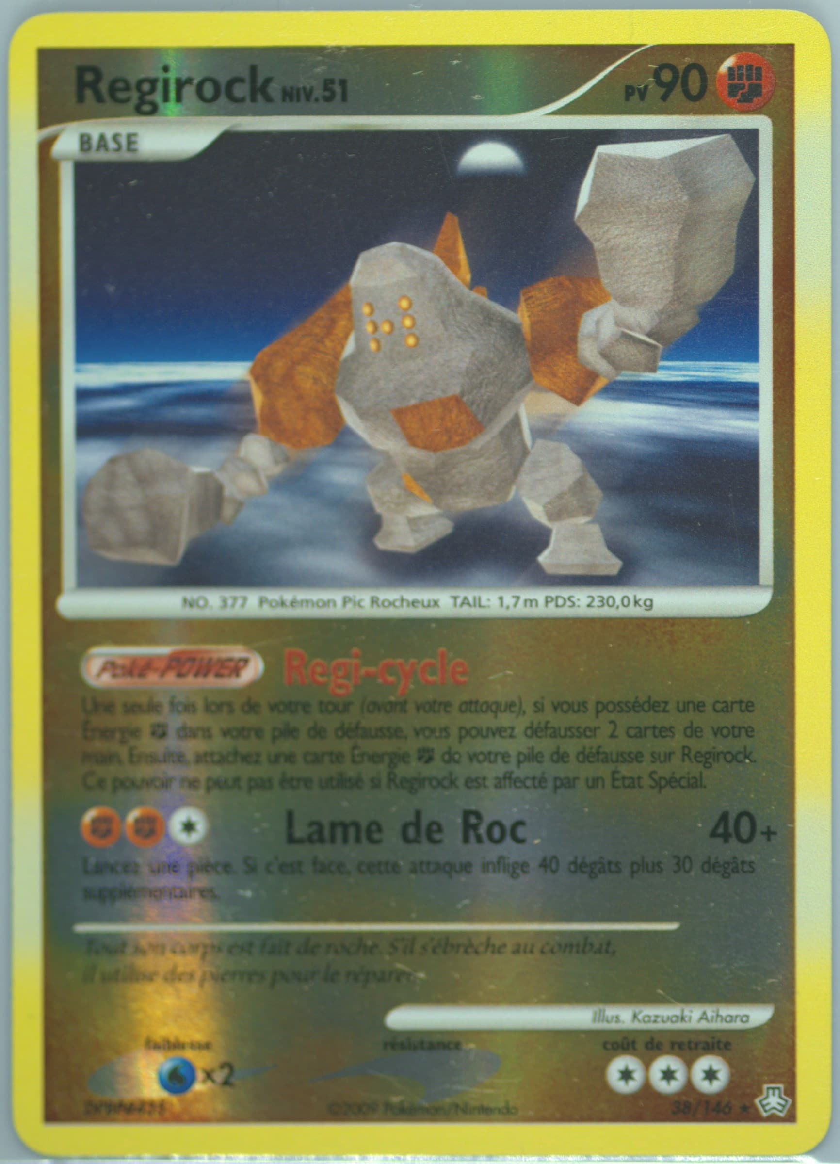 Regirock-Reverse Foil (38) 2009 Pokemon French Diamond & Pearl Legends Awakened