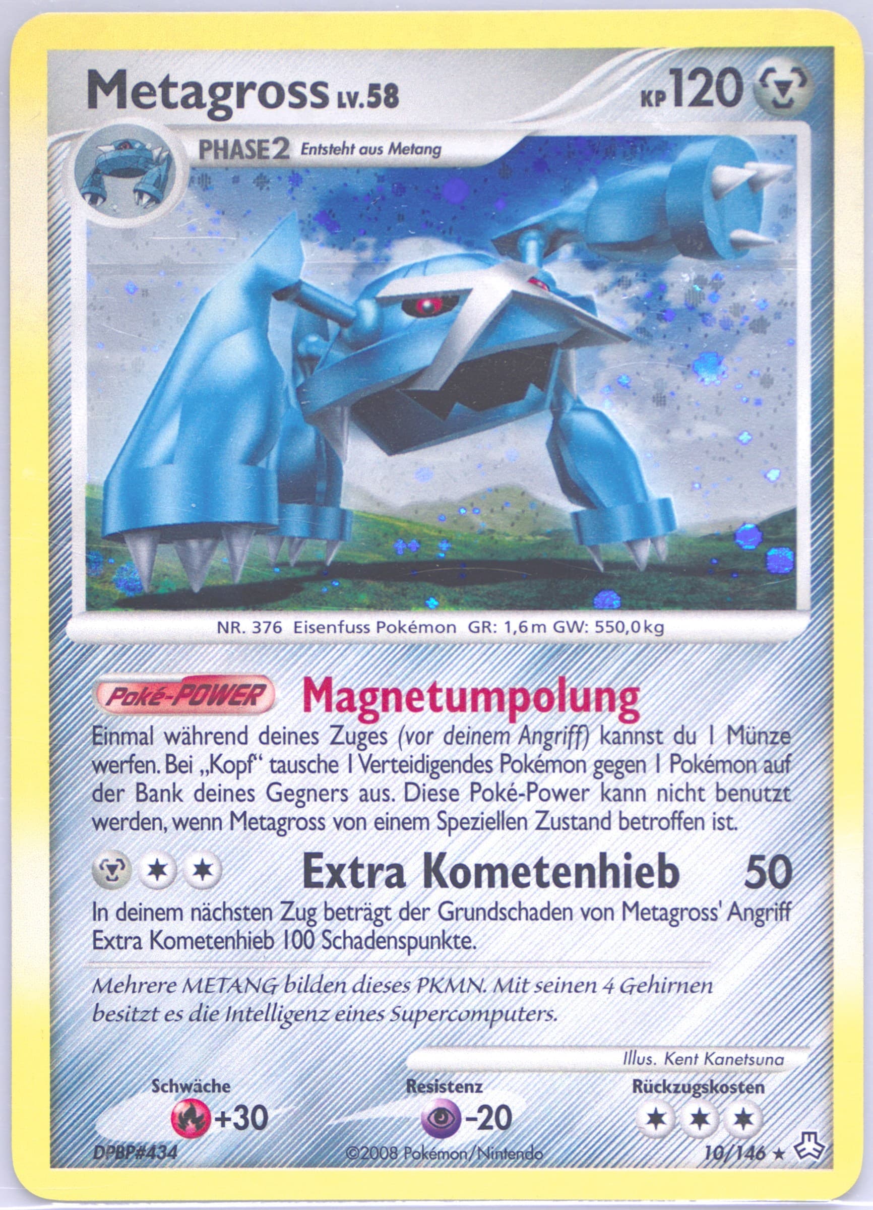 Metagross-Holo German (10) 2008 Pokemon Diamond & Pearl Legends Awakened