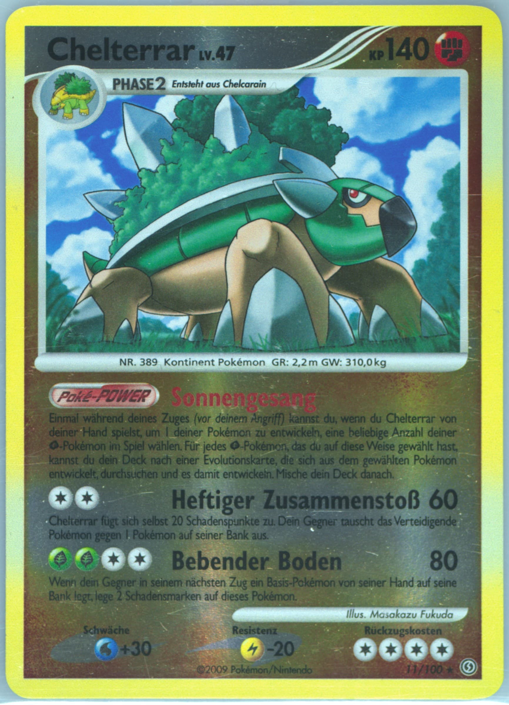 Chelterrar-Reverse Foil (11) 2009 Pokemon German Diamond & Pearl Stormfront