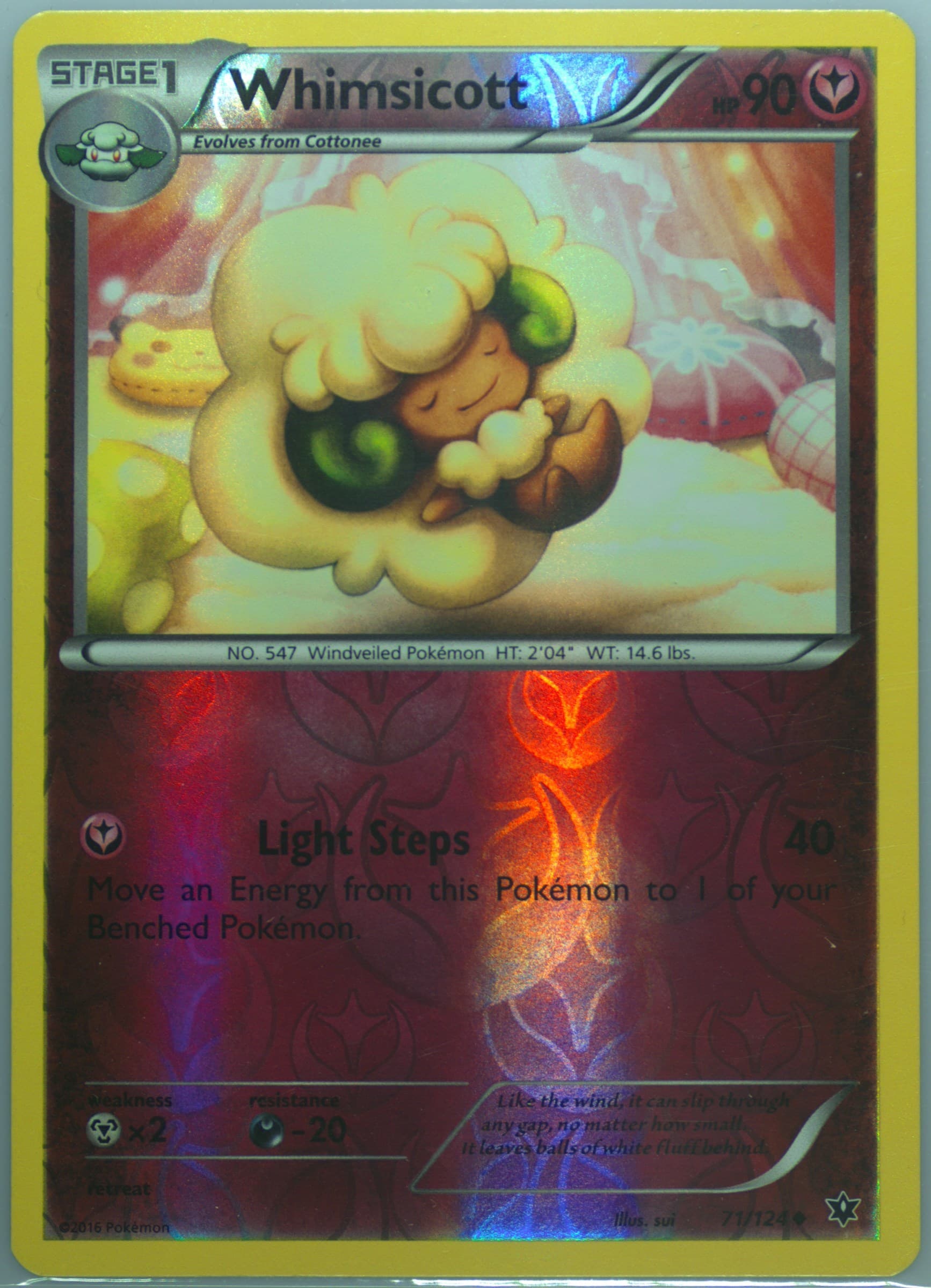 Whimsicott-Reverse Foil (91) 2017 Pokemon Sun & Moon Guardians Rising