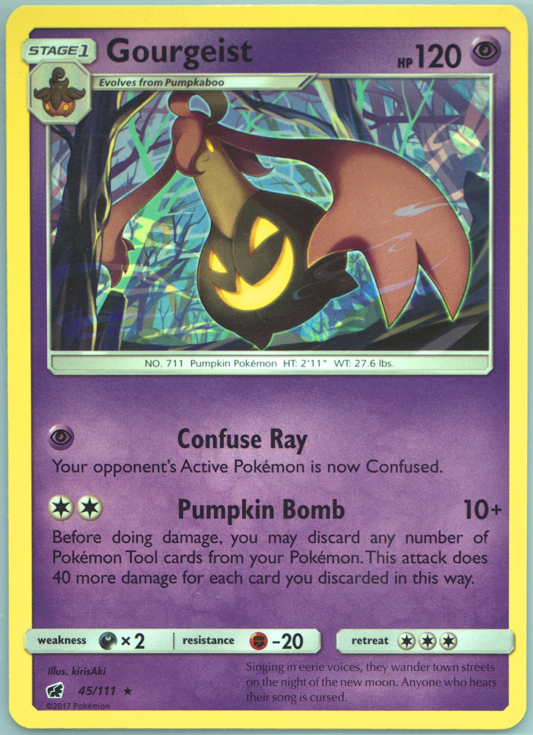 Gourgeist (45) 2017 Pokemon Sun & Moon Crimson Invasion