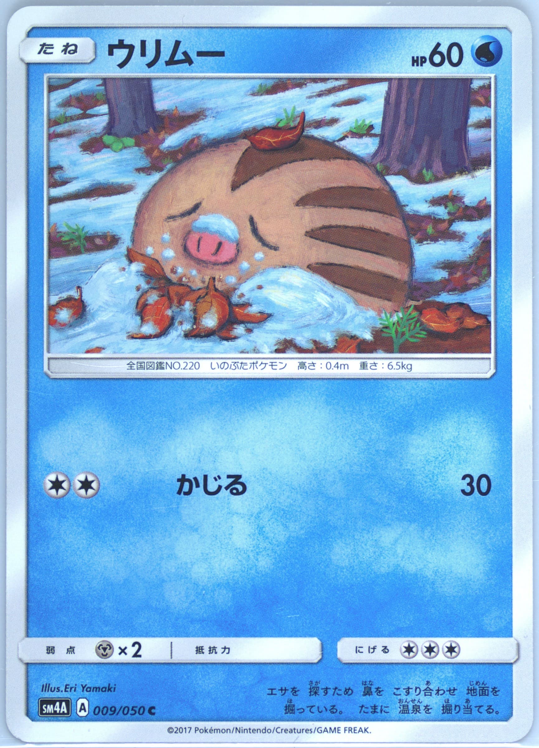 Swinub (009) 2017 Pokemon Japanese Sun & Moon Ultradimensional Beasts