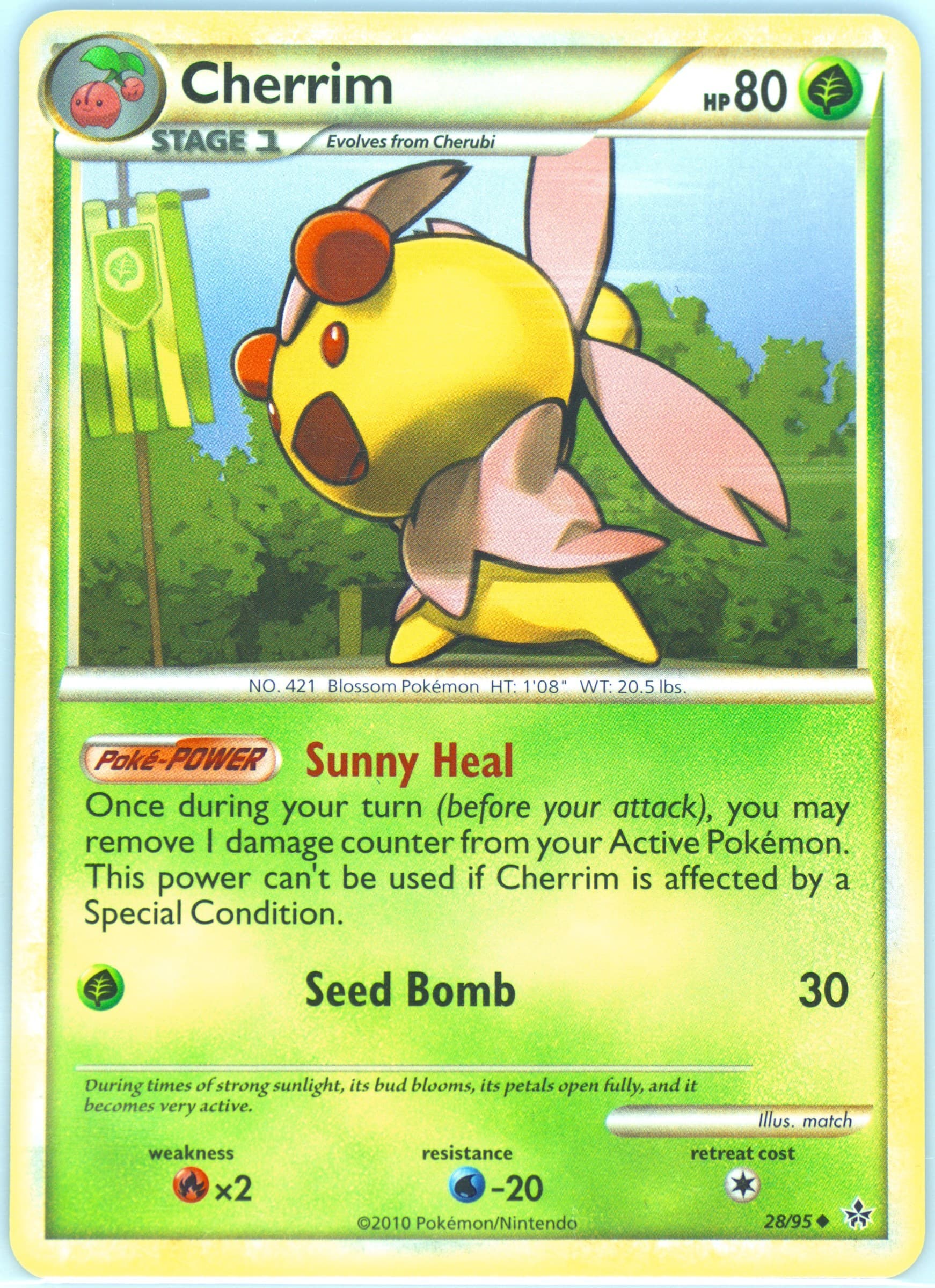 Cherrim (28) 2010 Pokemon Heartgold & Soulsilver Unleashed