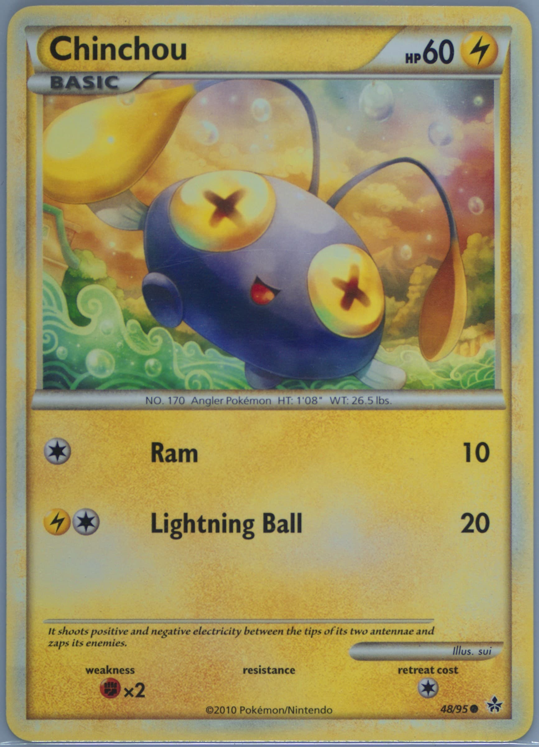 Chinchou (48) 2010 Pokemon Heartgold & Soulsilver Unleashed