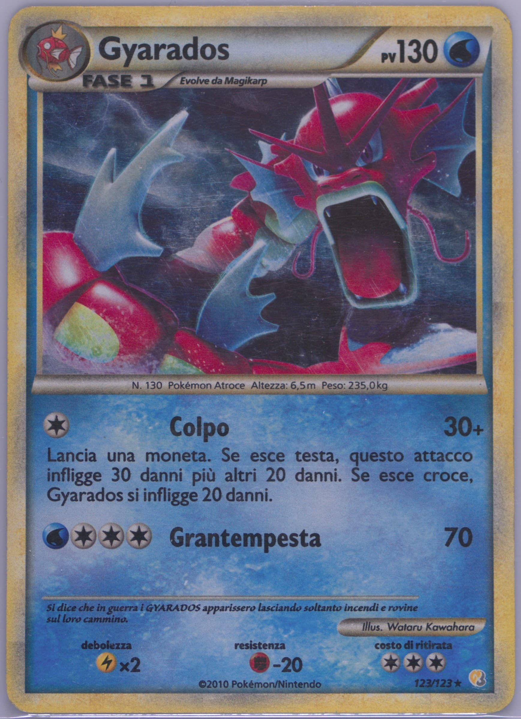 Gyarados-Holo Italian (123) 2010 Pokemon Heartgold & Soulsilver