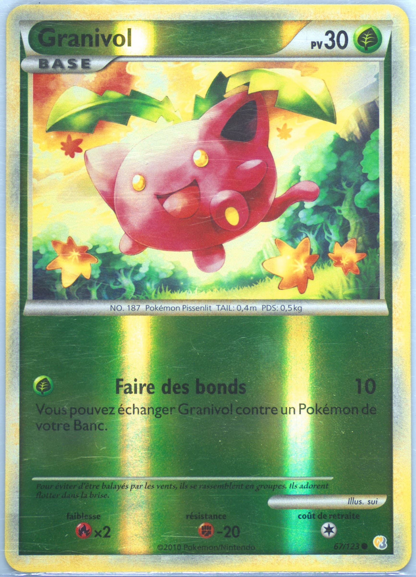 Granivol-Reverse Foil French (67) 2010 Pokemon Heartgold & Soulsilver