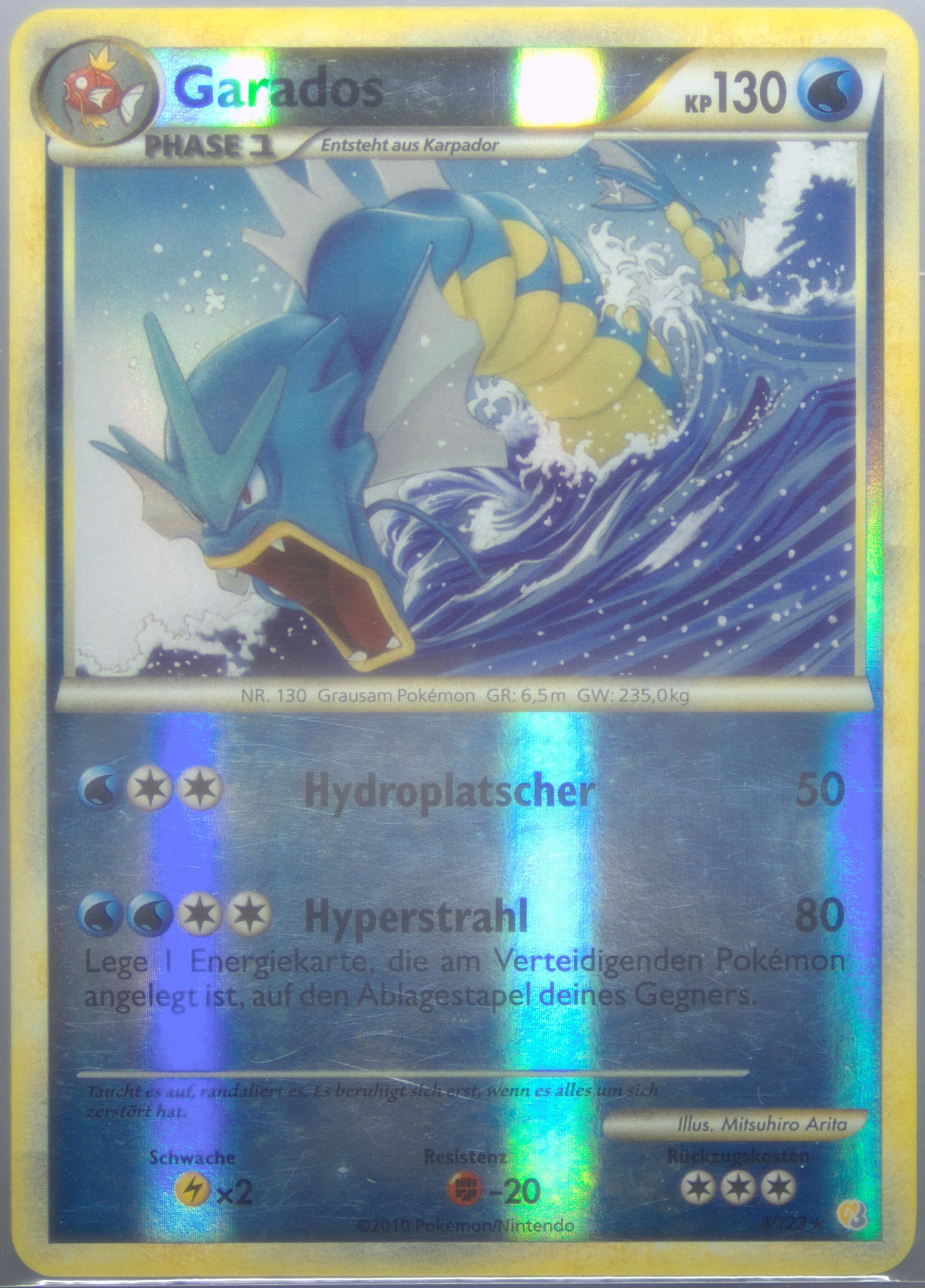Garados-Reverse Foil German (4) 2010 Pokemon Heartgold & Soulsilver