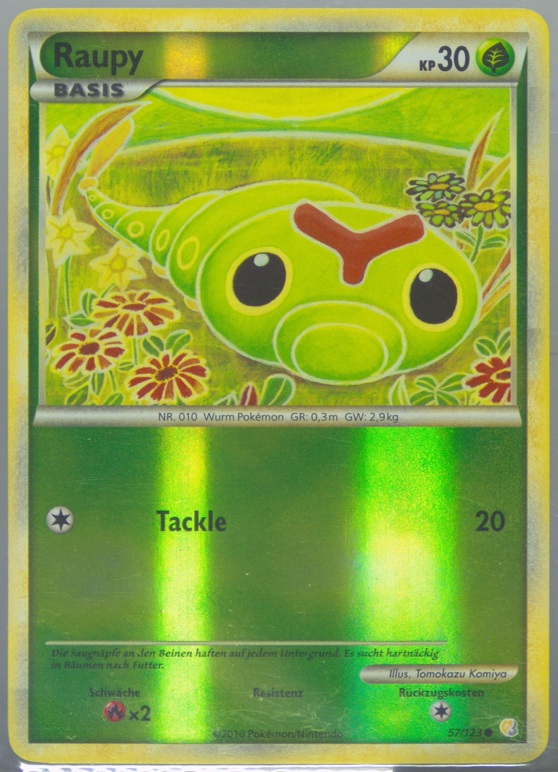 Raupy-Reverse Foil German (57) 2010 Pokemon Heartgold & Soulsilver
