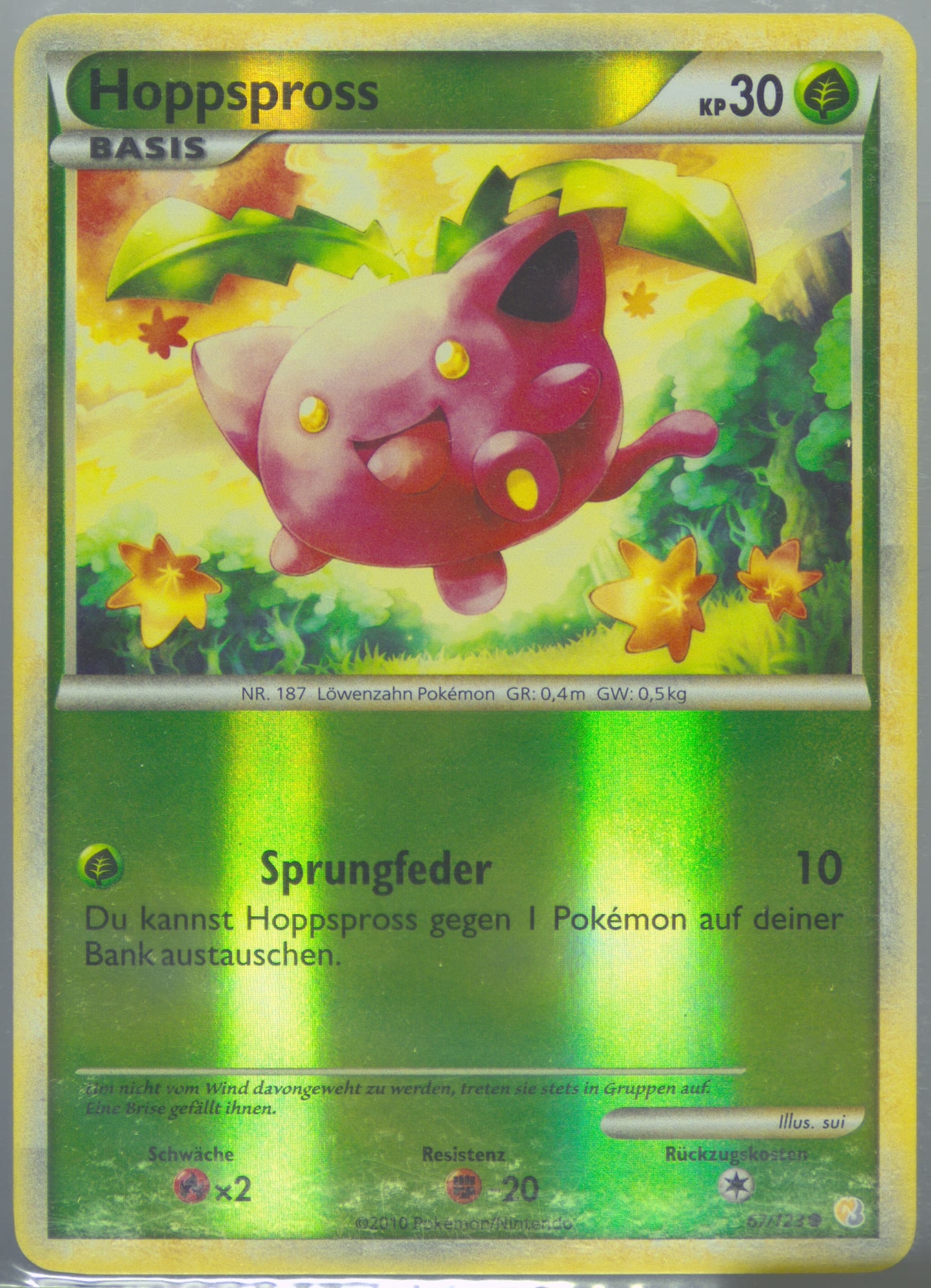 Hoppspross-Reverse Foil German (67) 2010 Pokemon Heartgold & Soulsilver