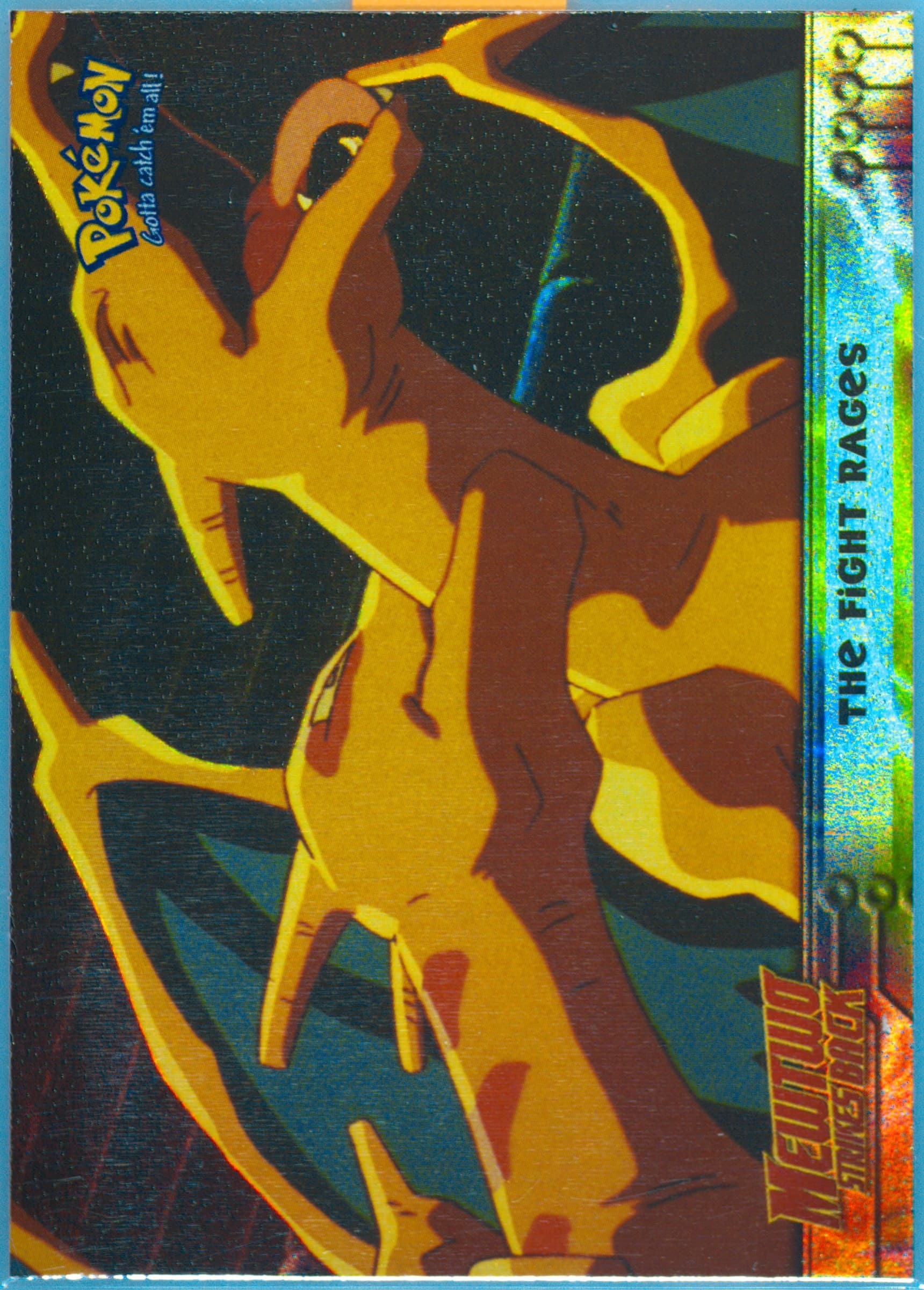 Movie Edition The Fight Rages-Rainbow Foil (35) 1999 Topps Pokemon the Movie Edt