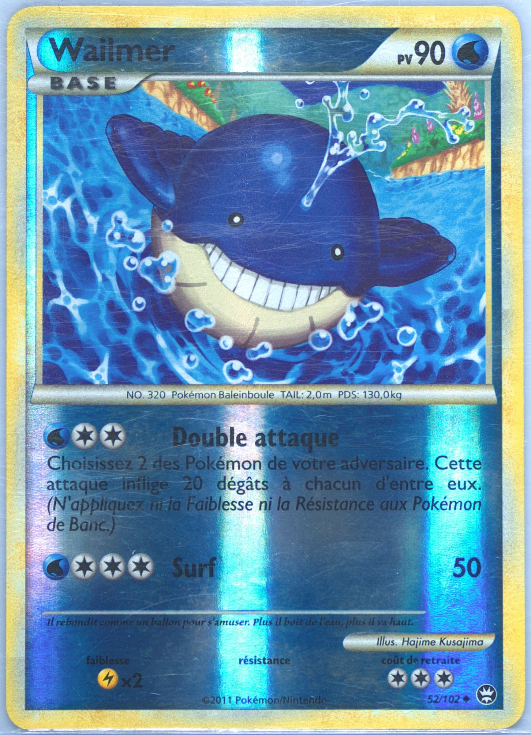 Wailmer-Reverse Foil (52) 2011 Pokemon French Heartgold & Soulsilver Triumphant