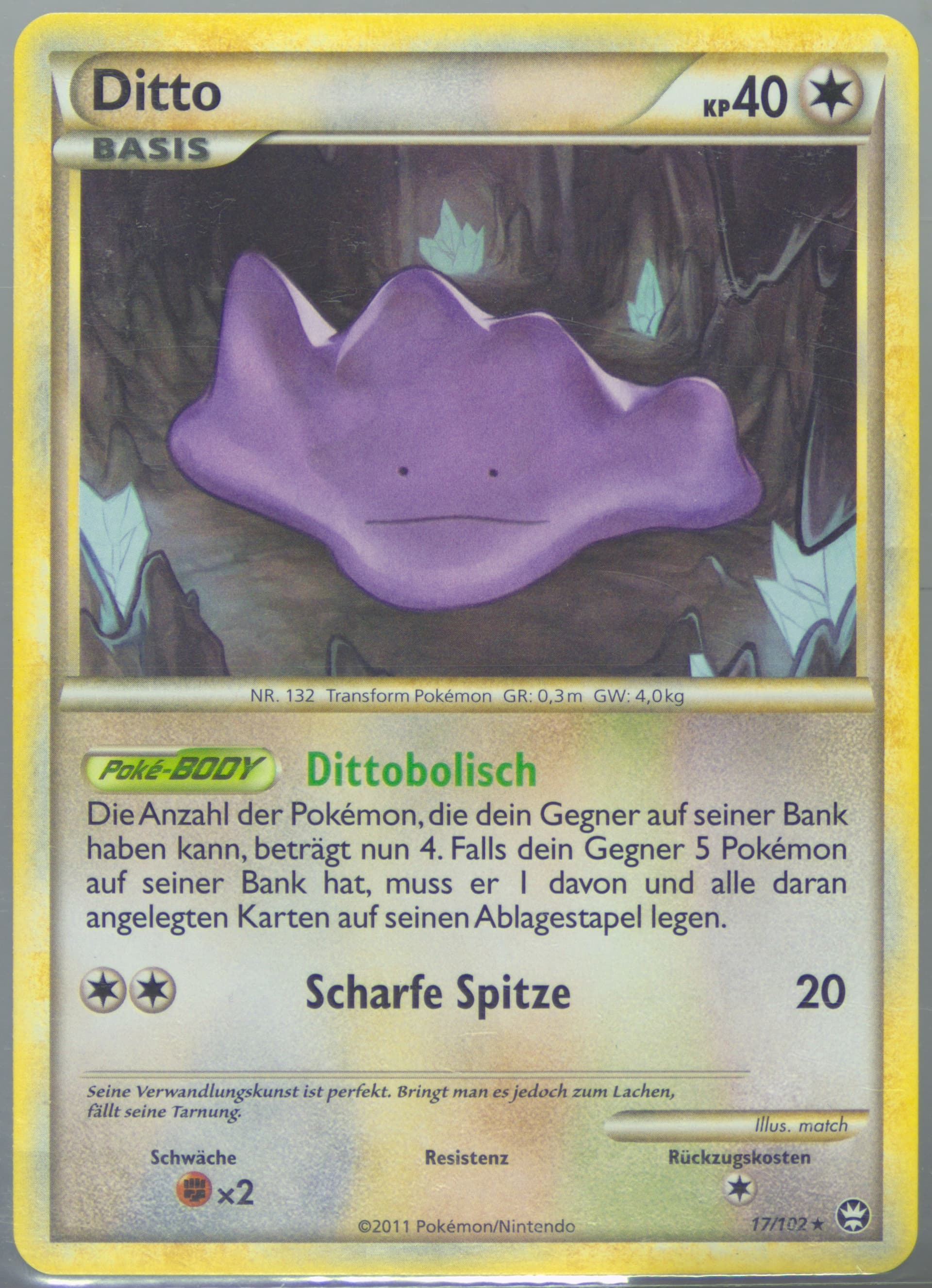 Ditto (17) 2011 Pokemon German Heartgold & Soulsilver Triumphant