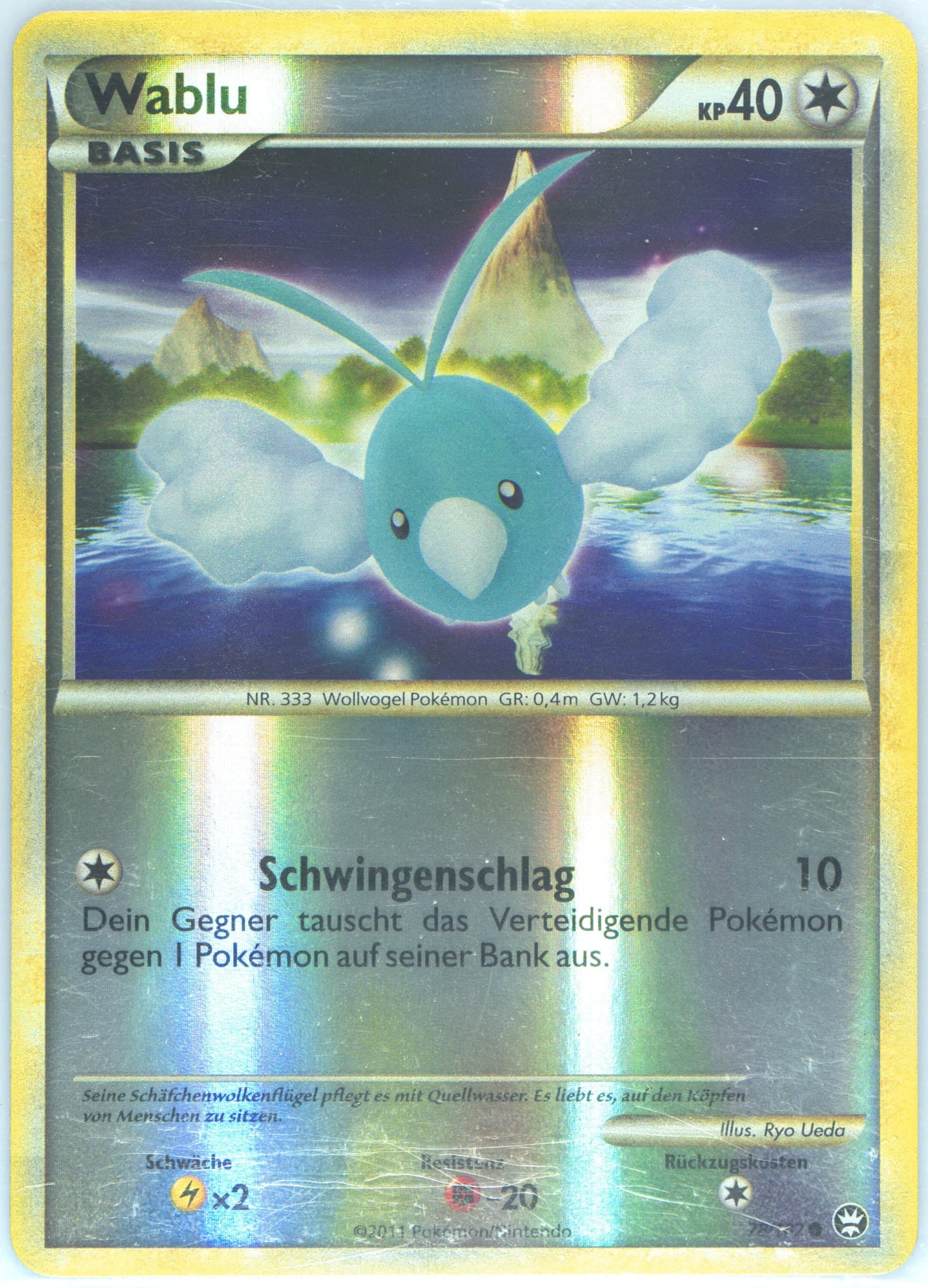 Wablu-Reverse Foil (78) 2011 Pokemon German Heartgold & Soulsilver Triumphant