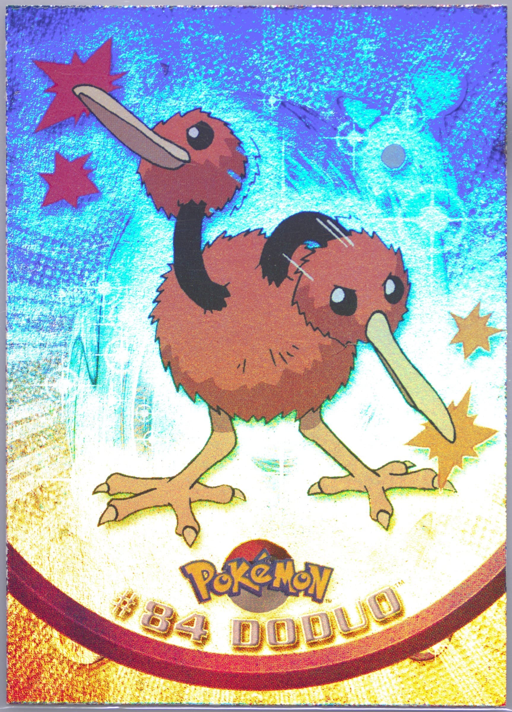 Doduo Rainbow Foil (84) 2000 Topps Pokemon TV Animation Series 2