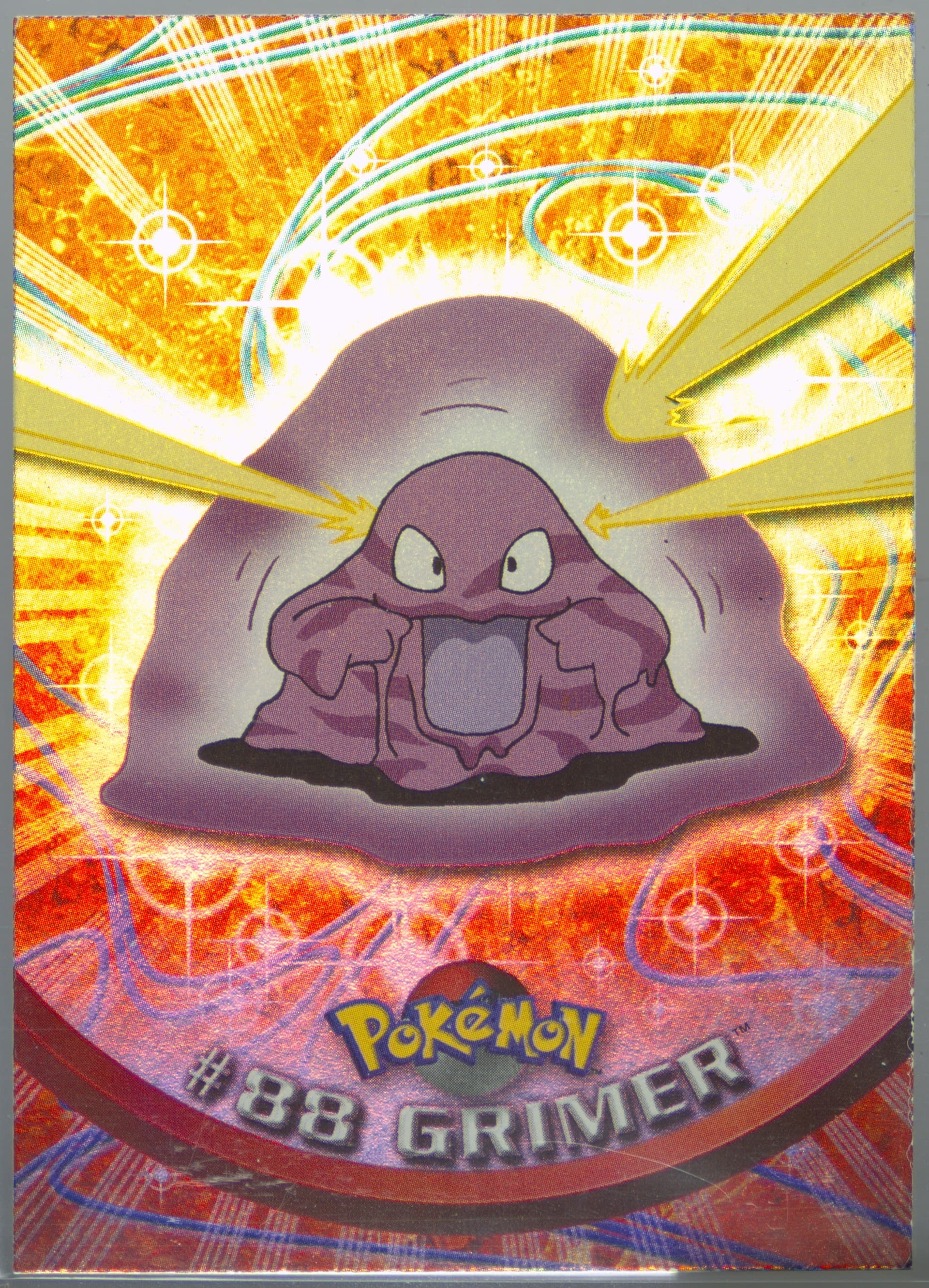 Grimer Rainbow Foil (88) 2000 Topps Pokemon TV Animation Series 2