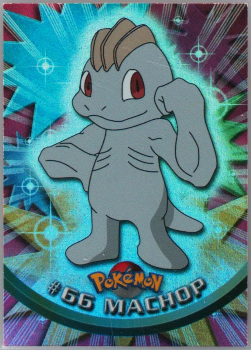 Machop Rainbow Foil (66) 1999 Topps Pokemon TV