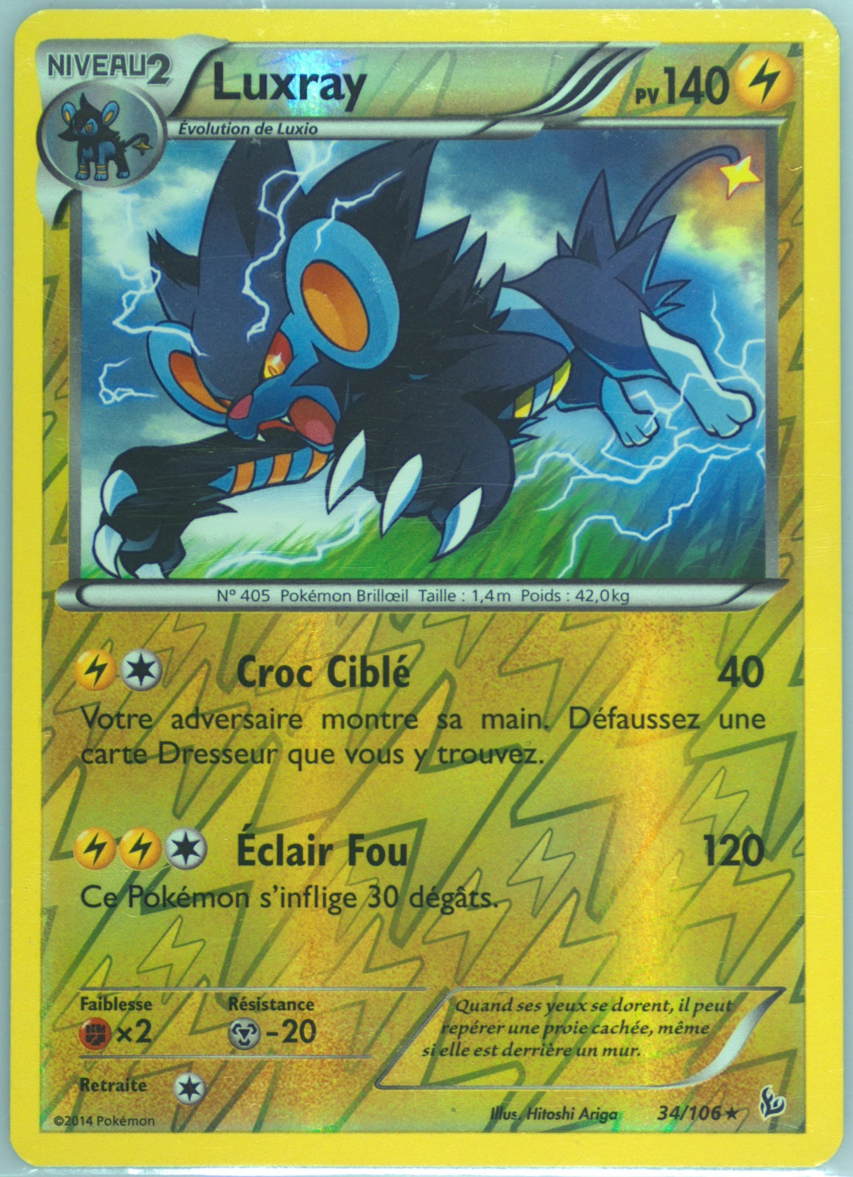 Luxray-Reverse Foil French (34) 2014 Pokemon XY Flashfire
