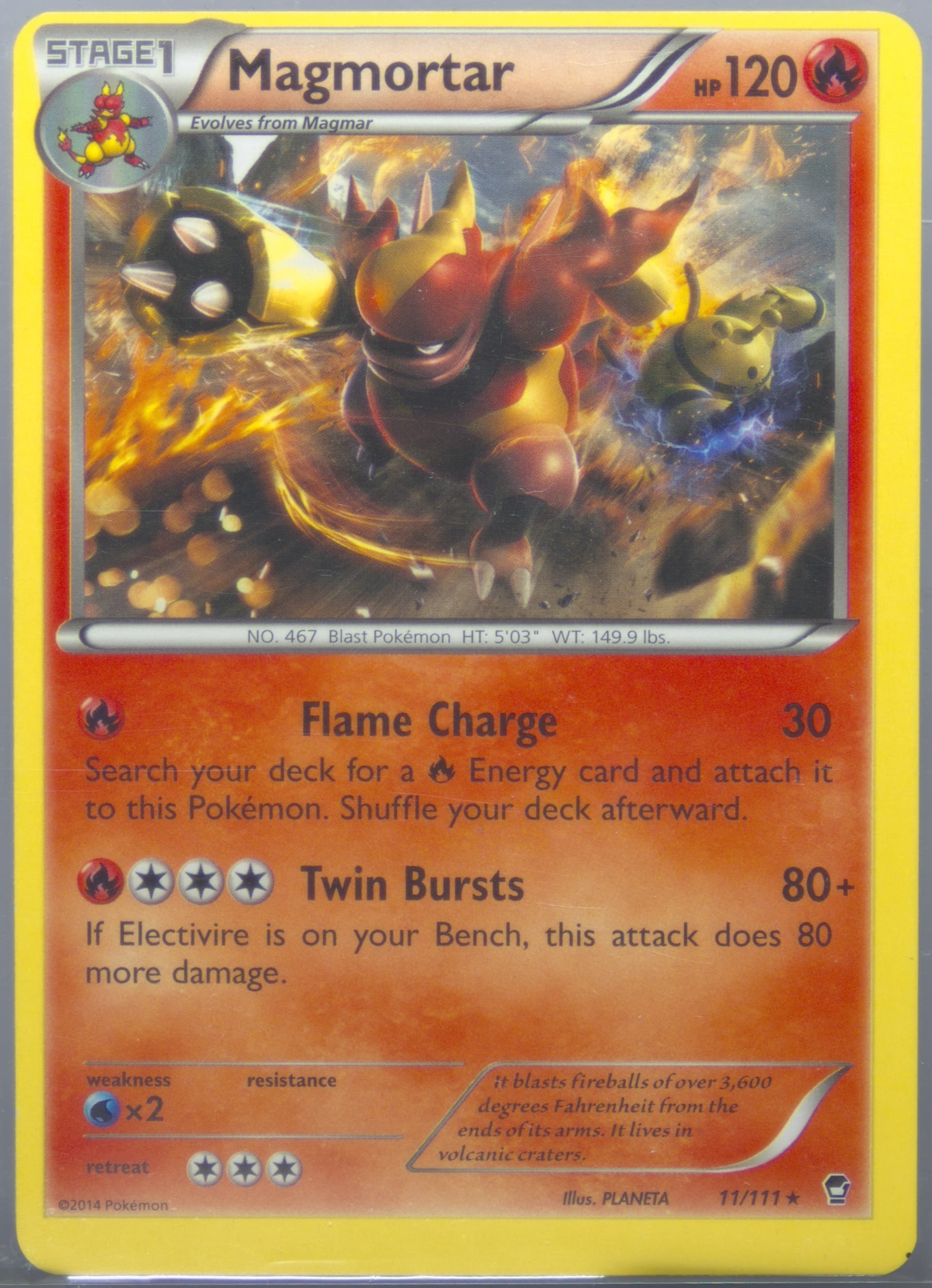 Magmortar (11) 2014 Pokemon XY Furious Fists