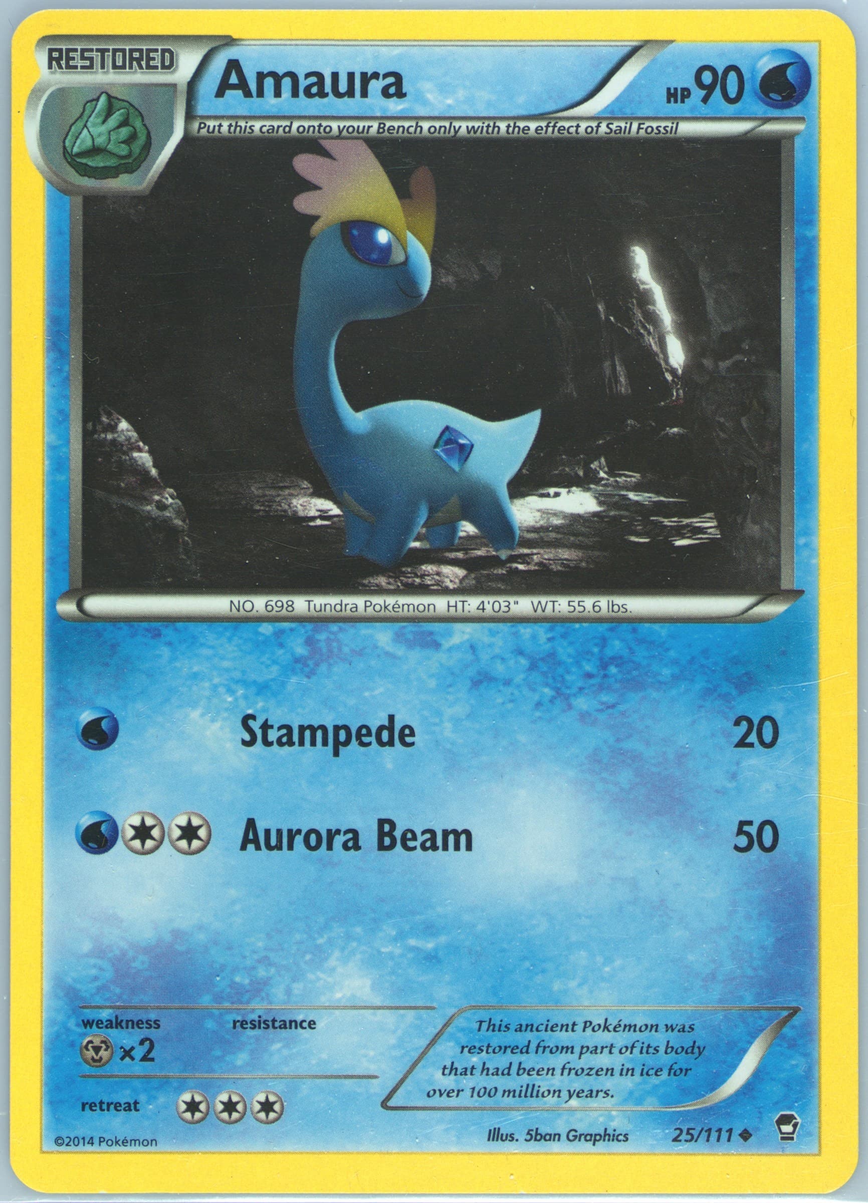 Amaura (25) 2014 Pokemon XY Furious Fists