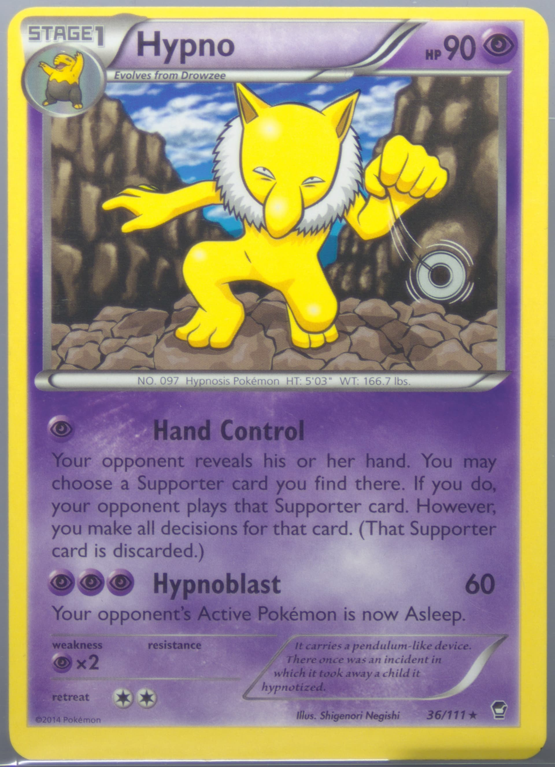 Hypno (36) 2014 Pokemon XY Furious Fists