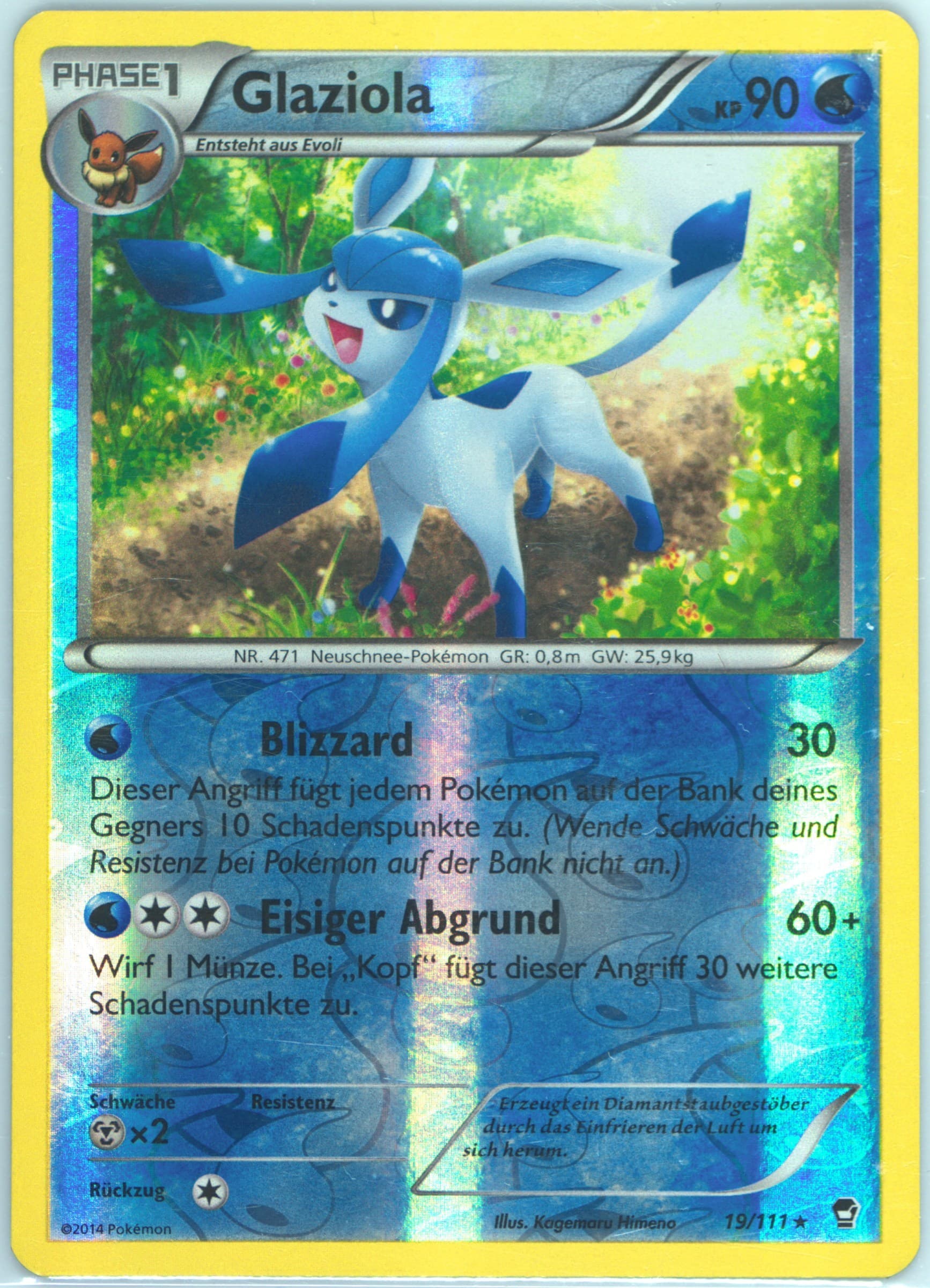 Glaziola-Reverse Foil German (19) 2014 Pokemon XY Furious Fists
