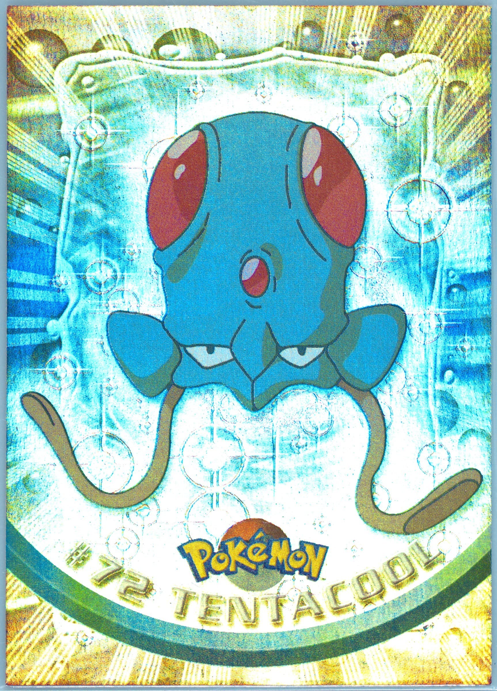 Tentacool Rainbow Foil (72) 1999 Topps Pokemon TV
