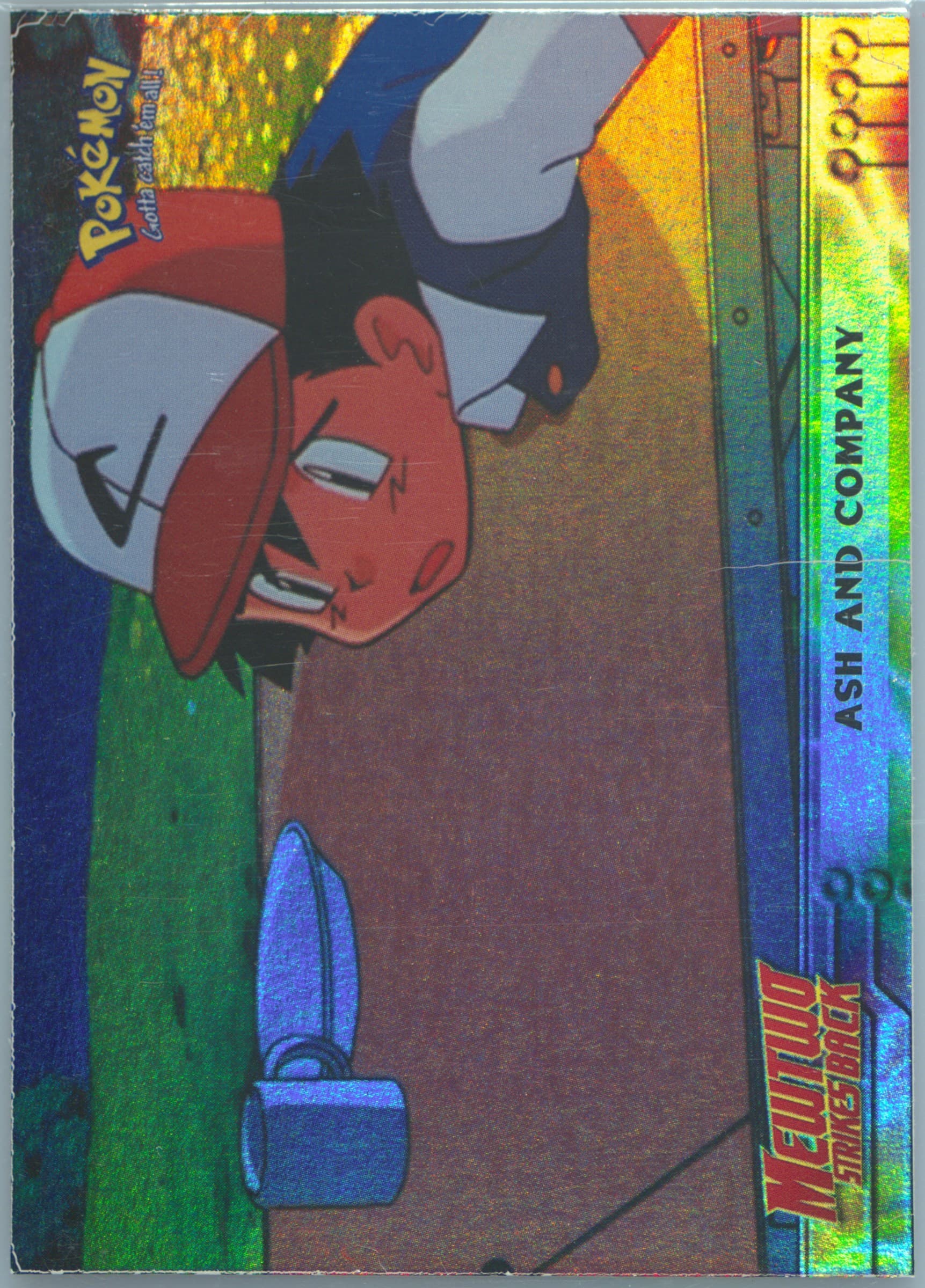 Movie Edition Ash and Company-Rainbow Foil (9) 1999 Topps Pokemon the Movie Edt