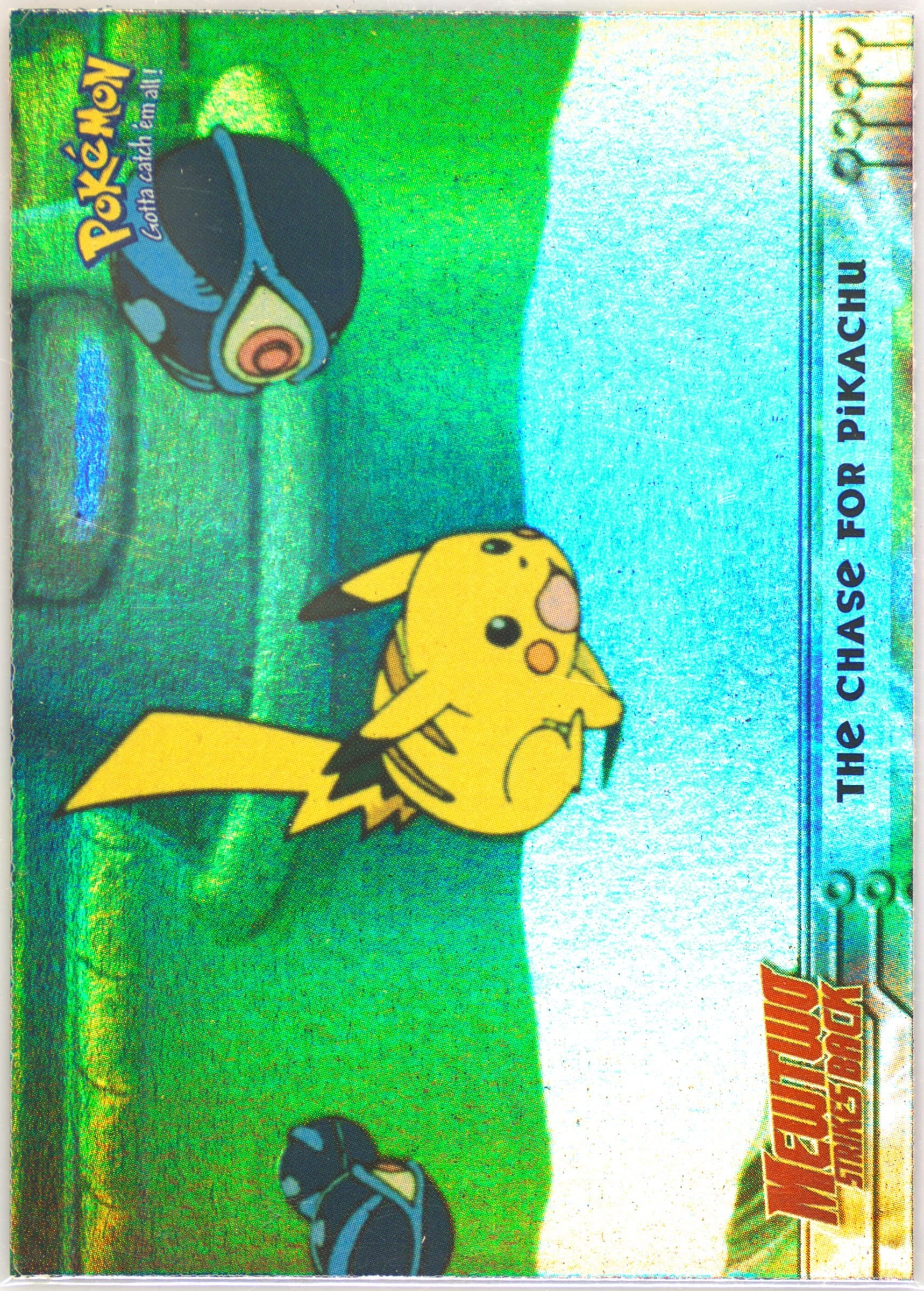 Movie Edition The Chase for Pikachu-Rainbow Foil (28) 1999 Topps Pokemon the Movie Edt
