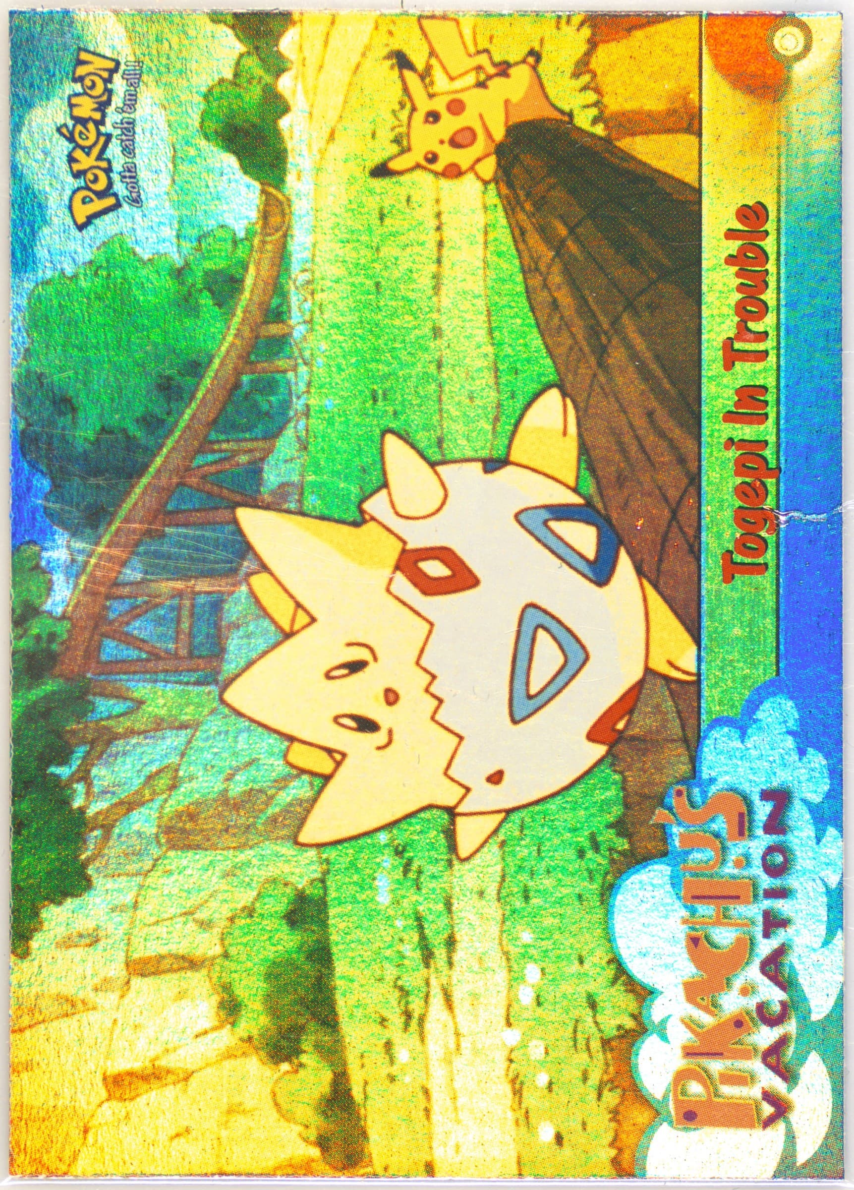 Movie Edition Togepi in Trouble-Rainbow Foil (45) 1999 Topps Pokemon the Movie Edt