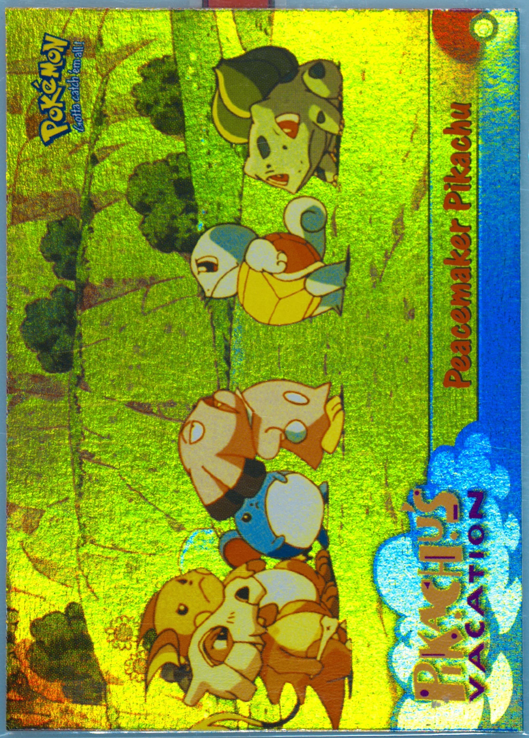 Movie Edition Peacemaker Pikachu-Rainbow Foil (46) 1999 Topps Pokemon the Movie Edt
