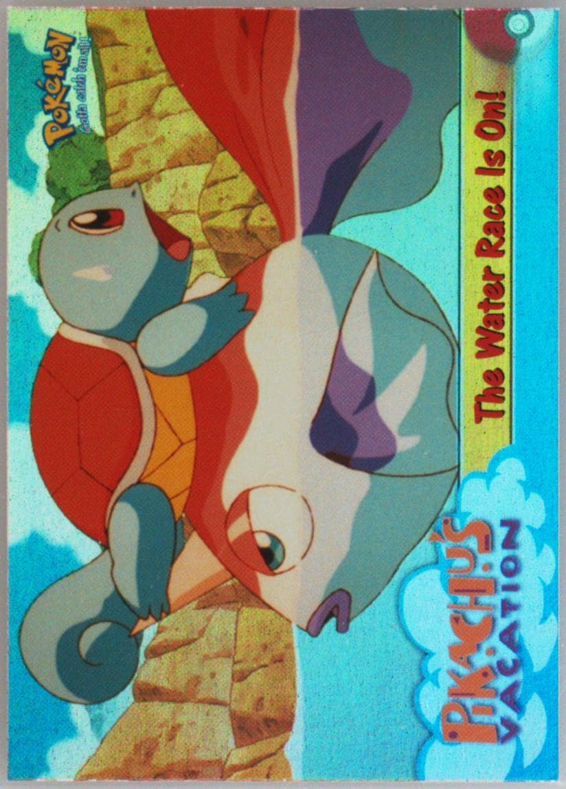 Movie Edition The Water Race Is on-Rainbow Foil (47) 1999 Topps Pokemon the Movie Edt