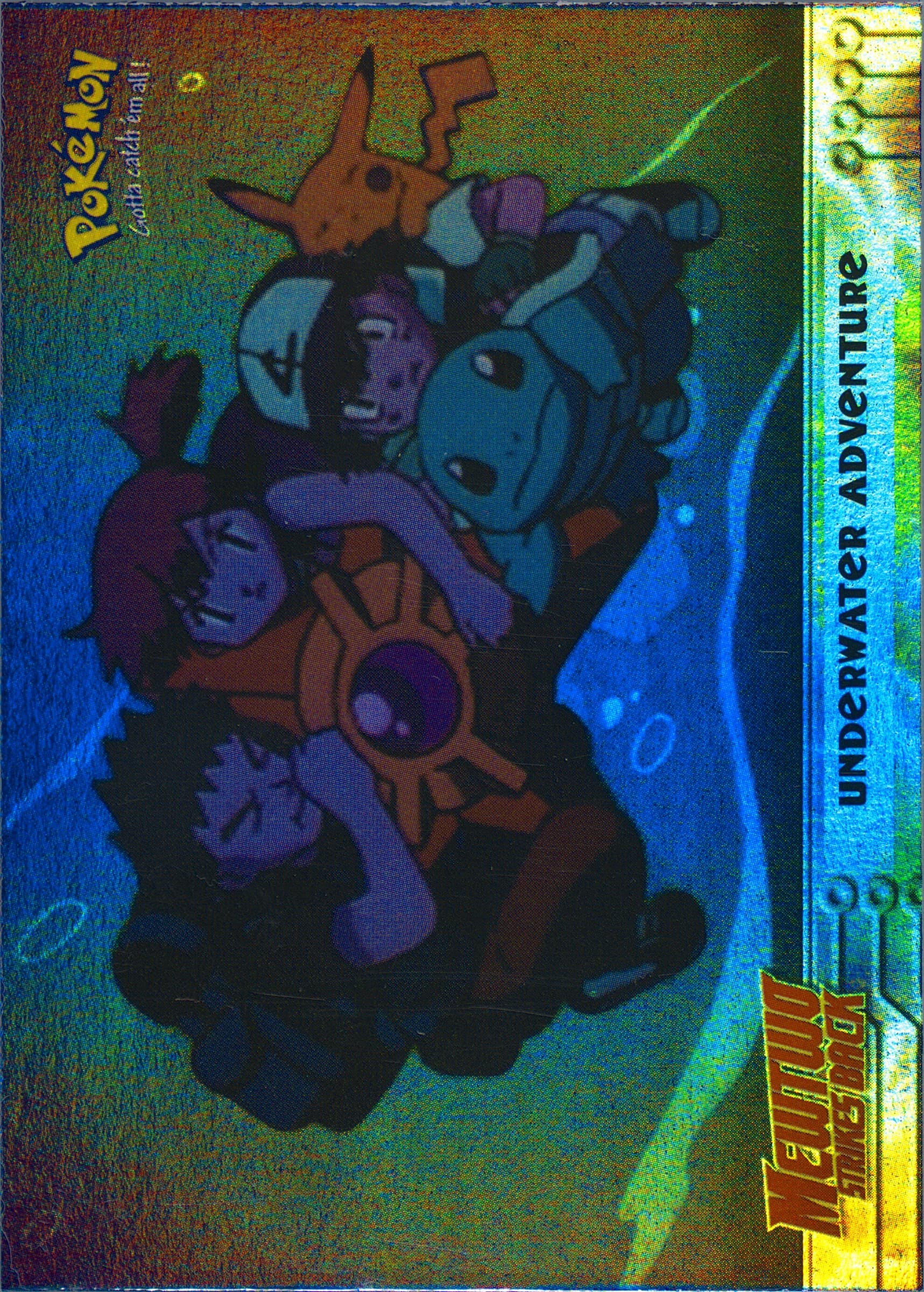 Movie Edition Underwater Adventure-Rainbow Foil (17) 1999 Topps Pokemon the Movie Edt