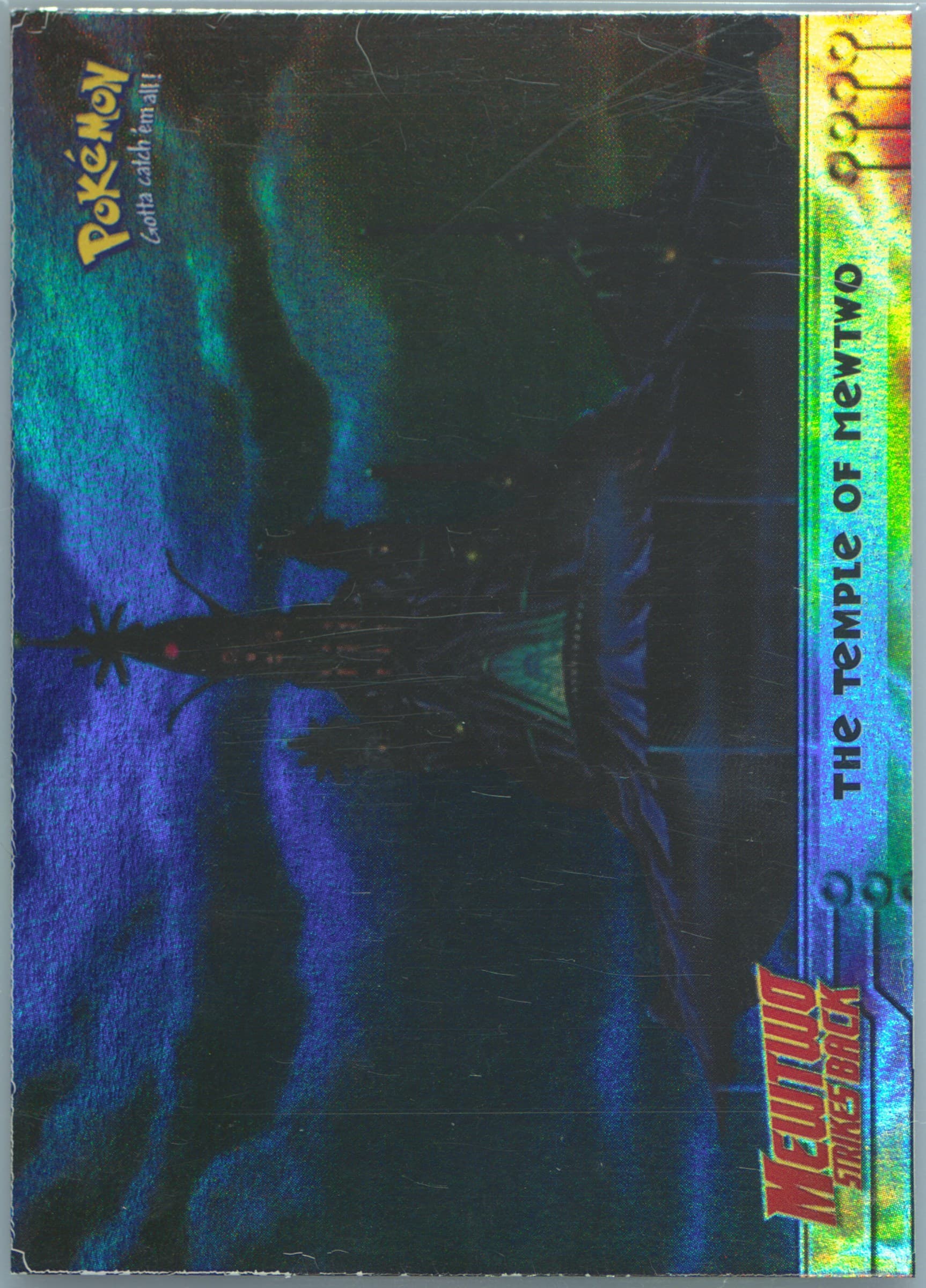 Movie Edition The Temple of Mewtwo-Rainbow Foil (18) 1999 Topps Pokemon the Movie Edt