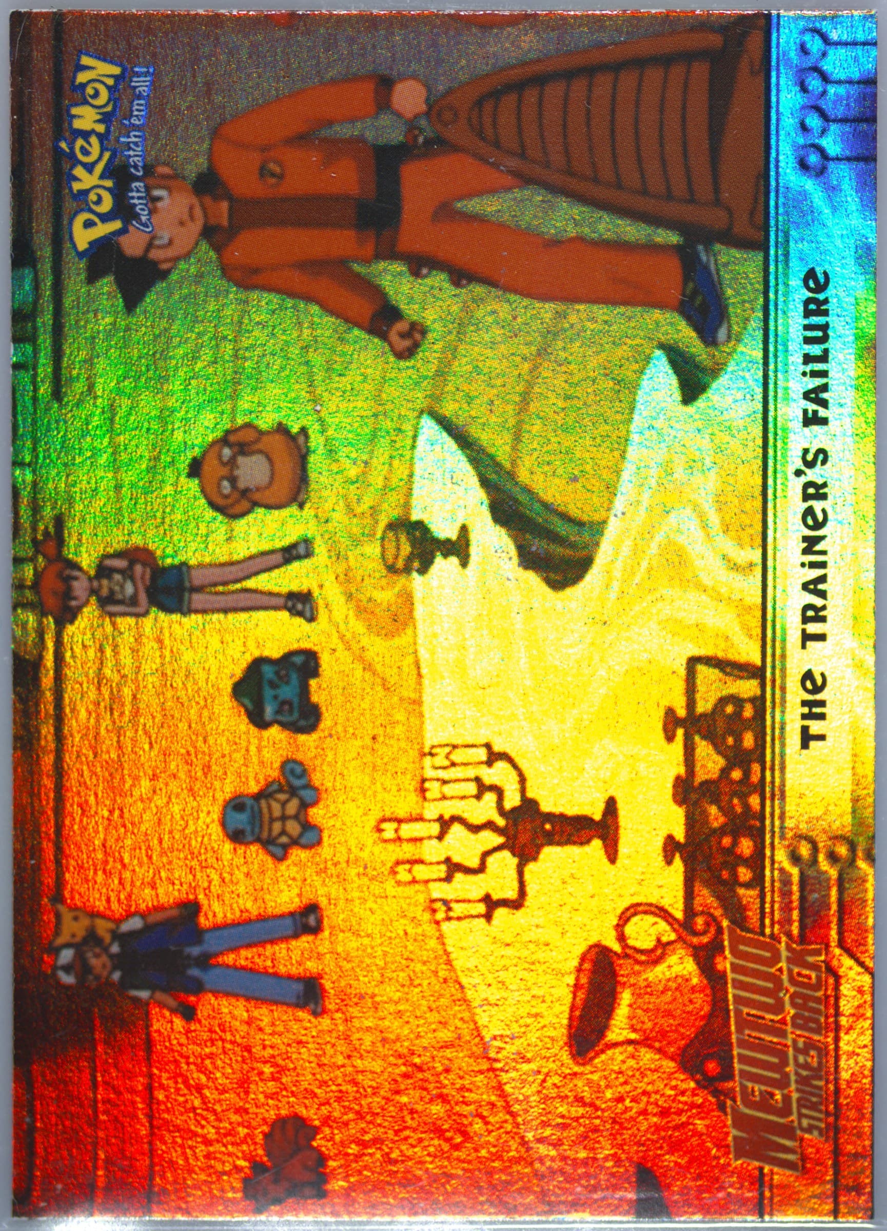 Movie Edition The Trainer's Failure-Rainbow Foil (22) 1999 Topps Pokemon the Movie Edt