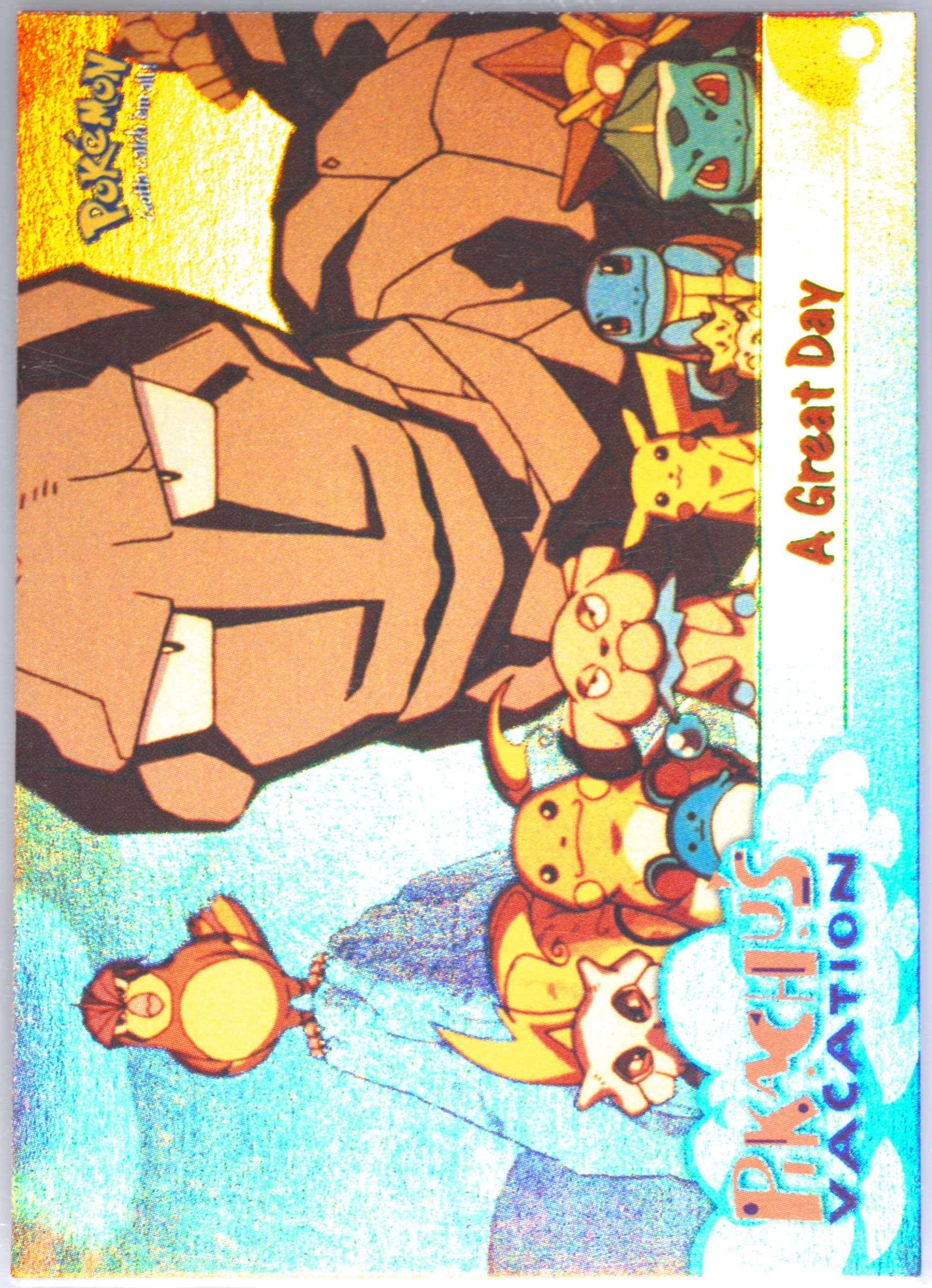 Movie Edition A Great Day-Rainbow Foil (58) 1999 Topps Pokemon the Movie Edt