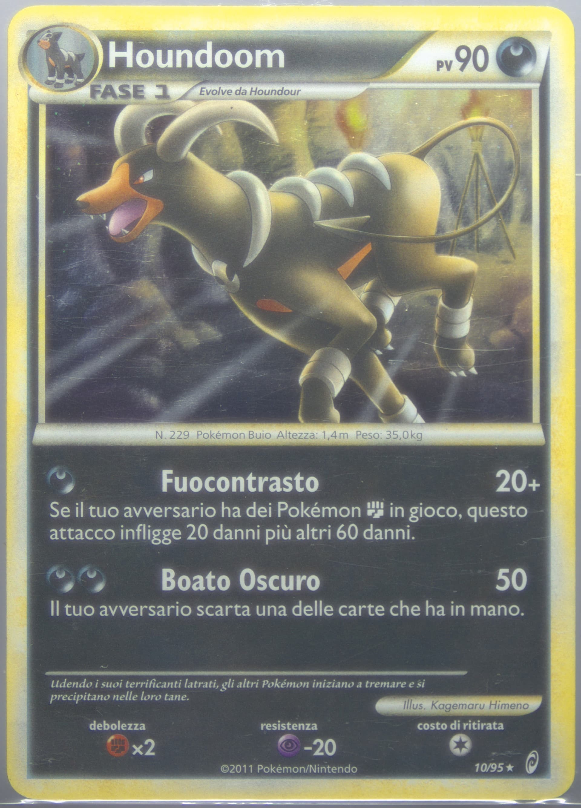Houndoom-Holo Italian (10) 2011 Pokemon Call of Legends